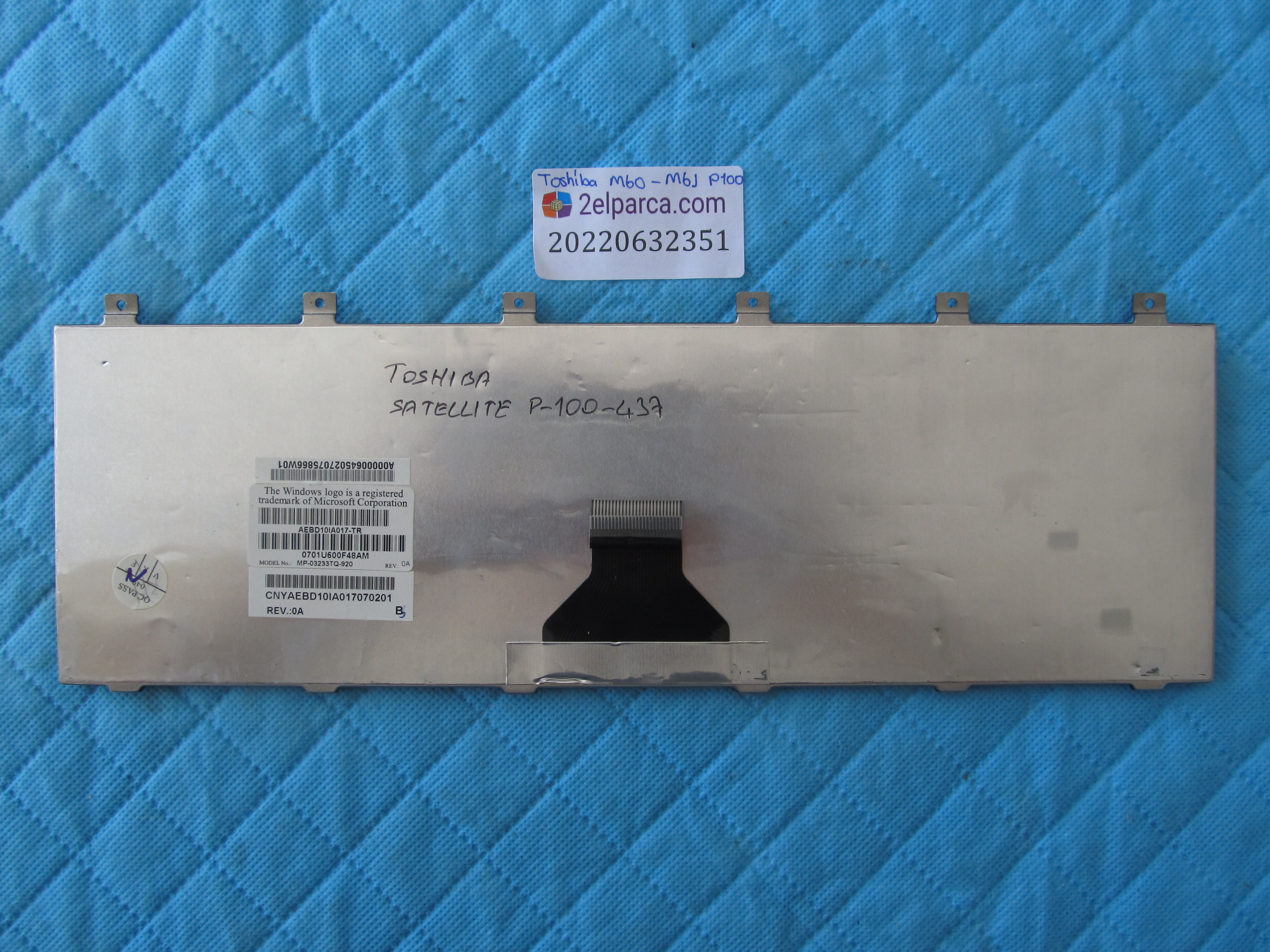 TOSHİBA Toshiba m60 klavye m6j p100 orjinal ürün küçük görsel 2