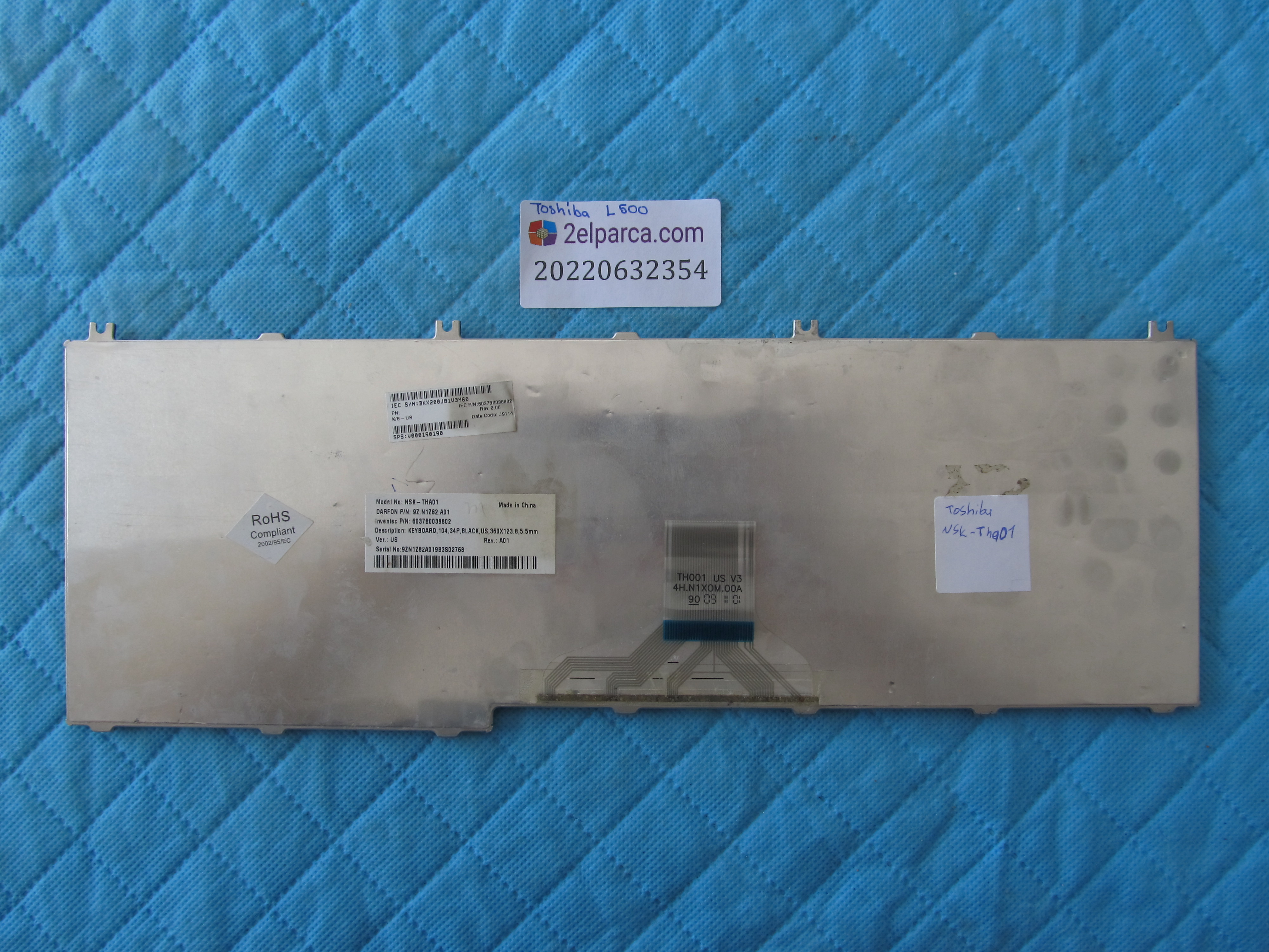 TOSHİBA Toshiba l500 klavye arapça tek tuş eksik orjinal ürün küçük görsel 2