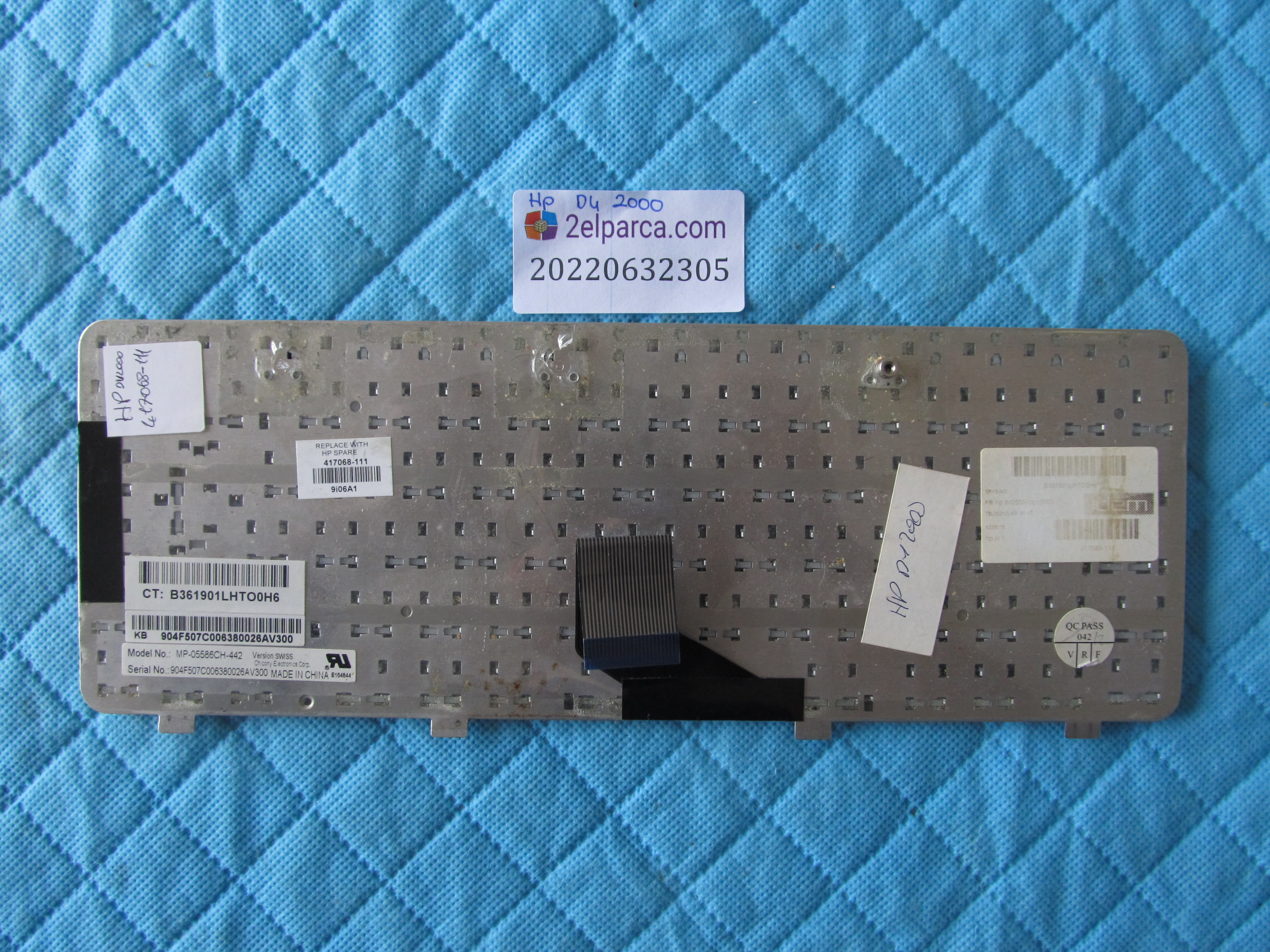HP Hp dv2000 klavye orjinal ürün küçük görsel 2