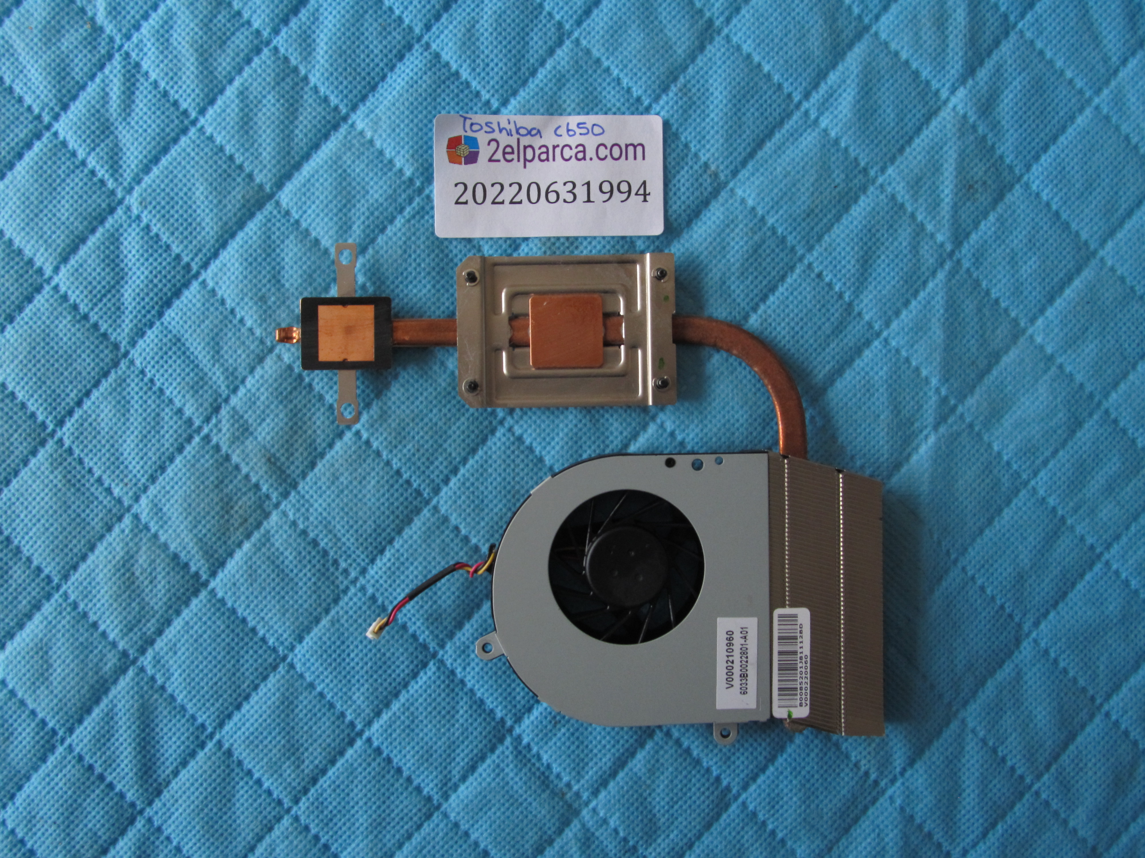 TOSHİBA Toshiba c650 fan bakir soğutucu (heatsink) küçük görsel 2