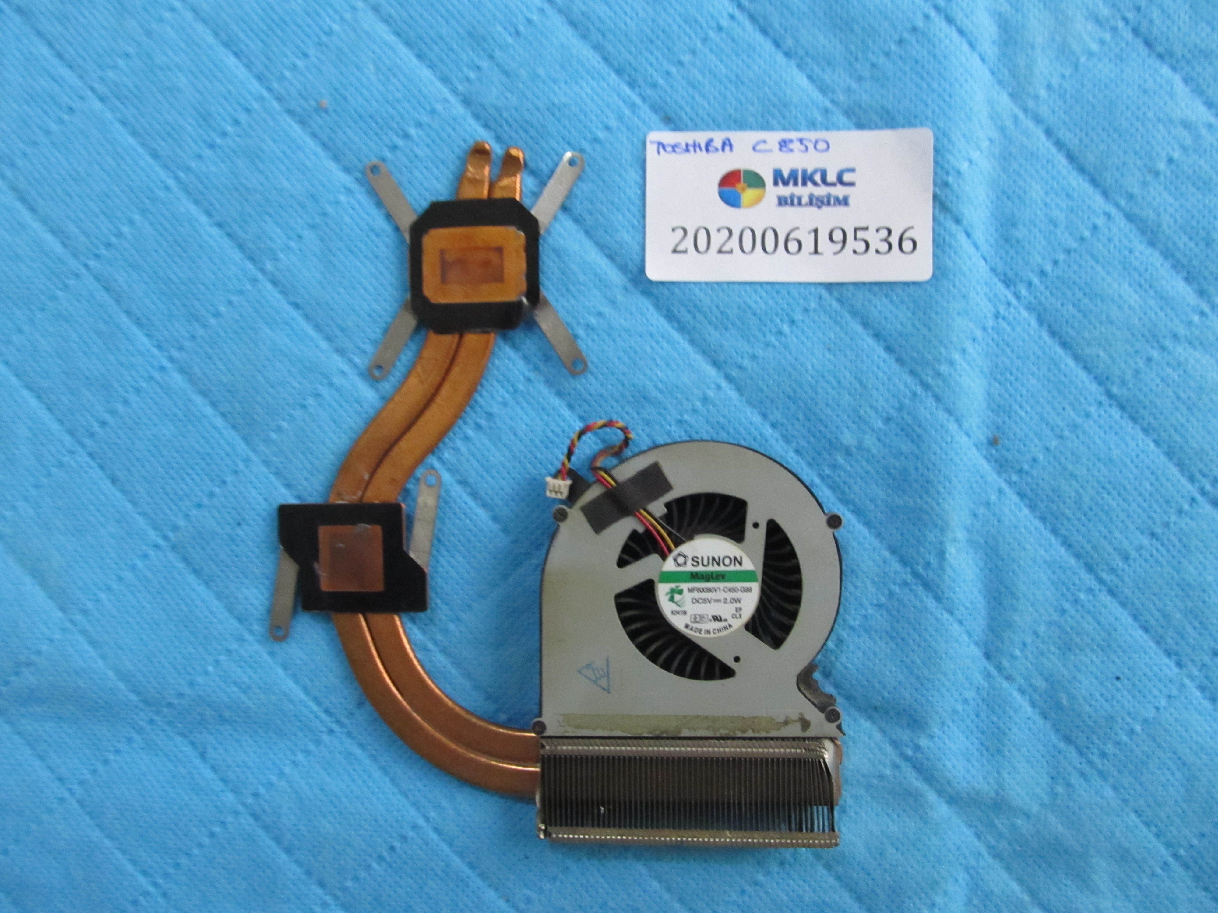 TOSHİBA Toshiba c850 fan bakir soğutucu (heatsink) küçük görsel 2