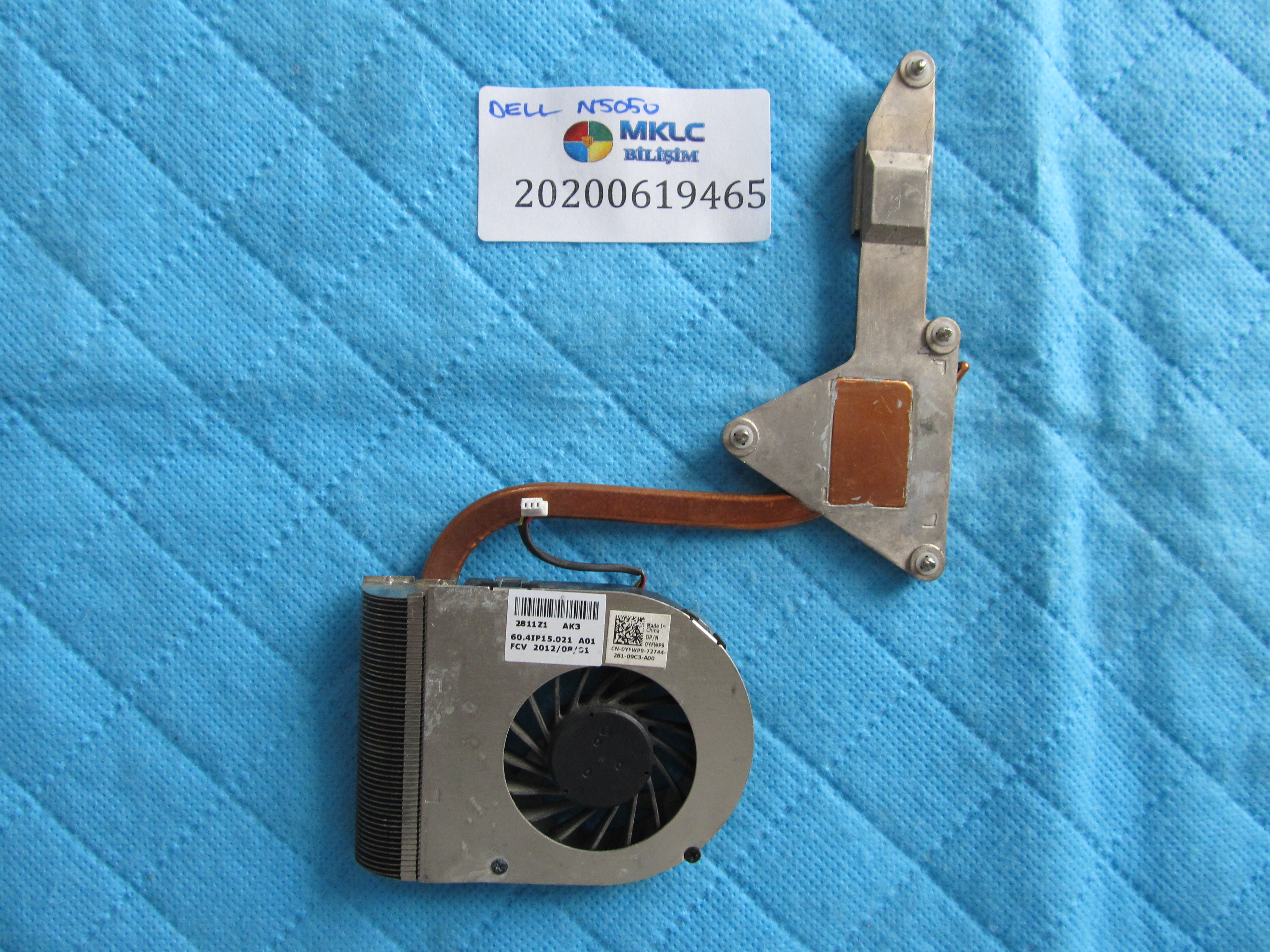 DELL Dell n5050 fan bakir soğutucu (heatsink) küçük görsel 2