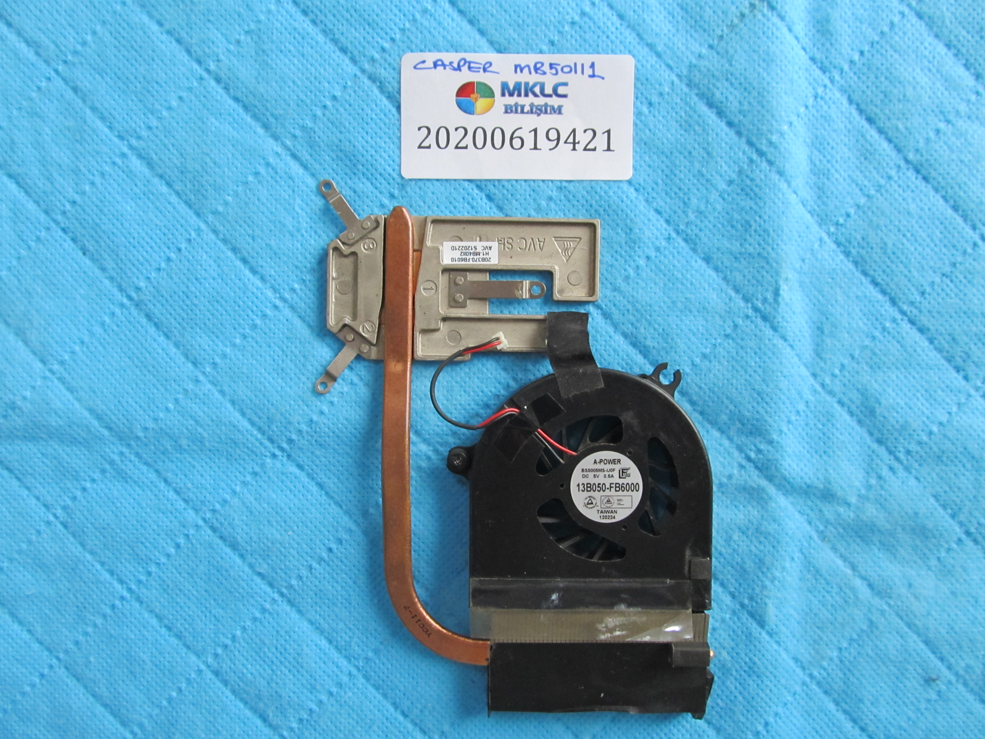Casper mb50ii1 fan bakir soğutucu (heatsink)