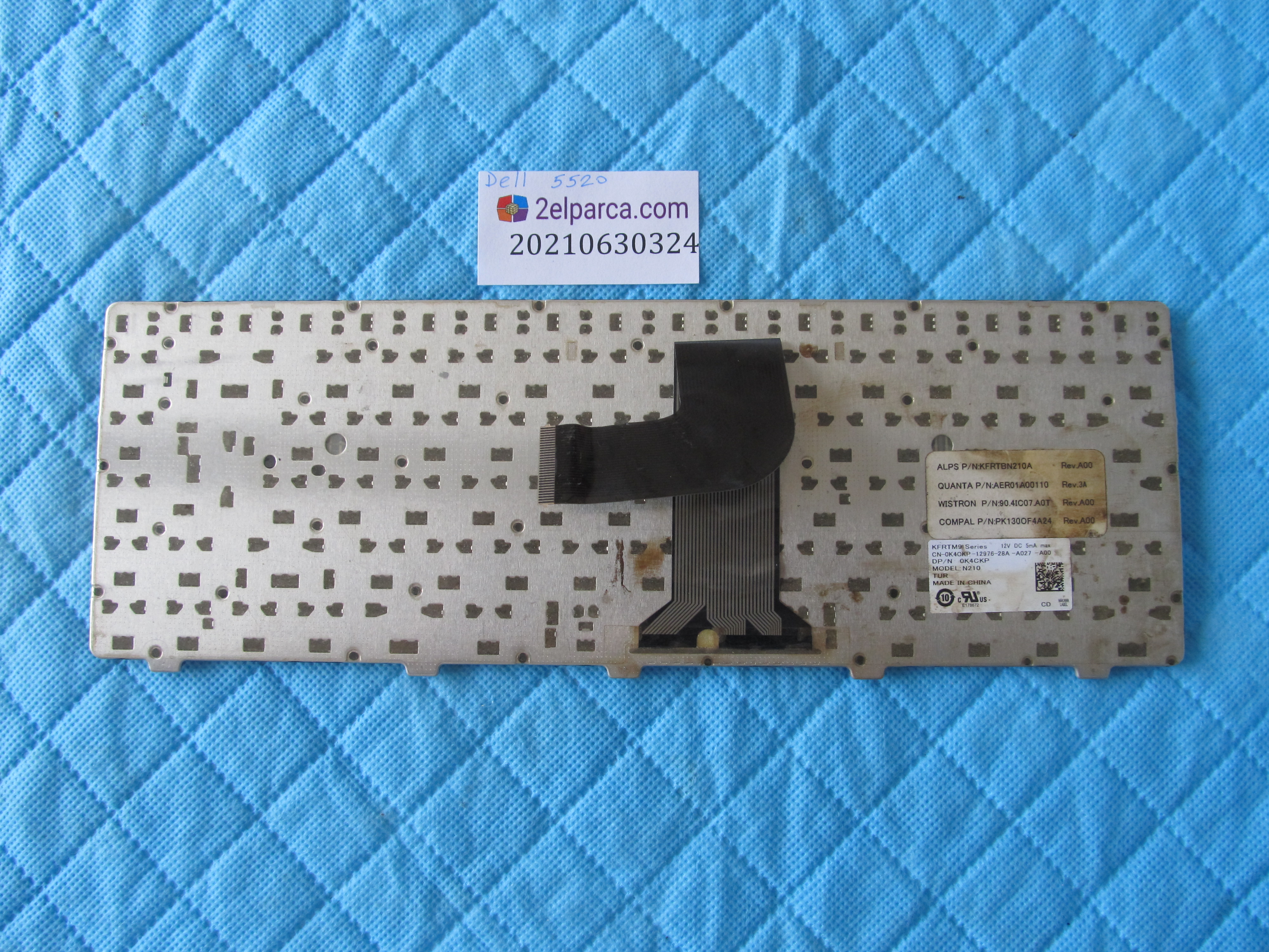 DELL Dell 5520 klavye tr q (w-a-s-d tuşlari stickerli) küçük görsel 2