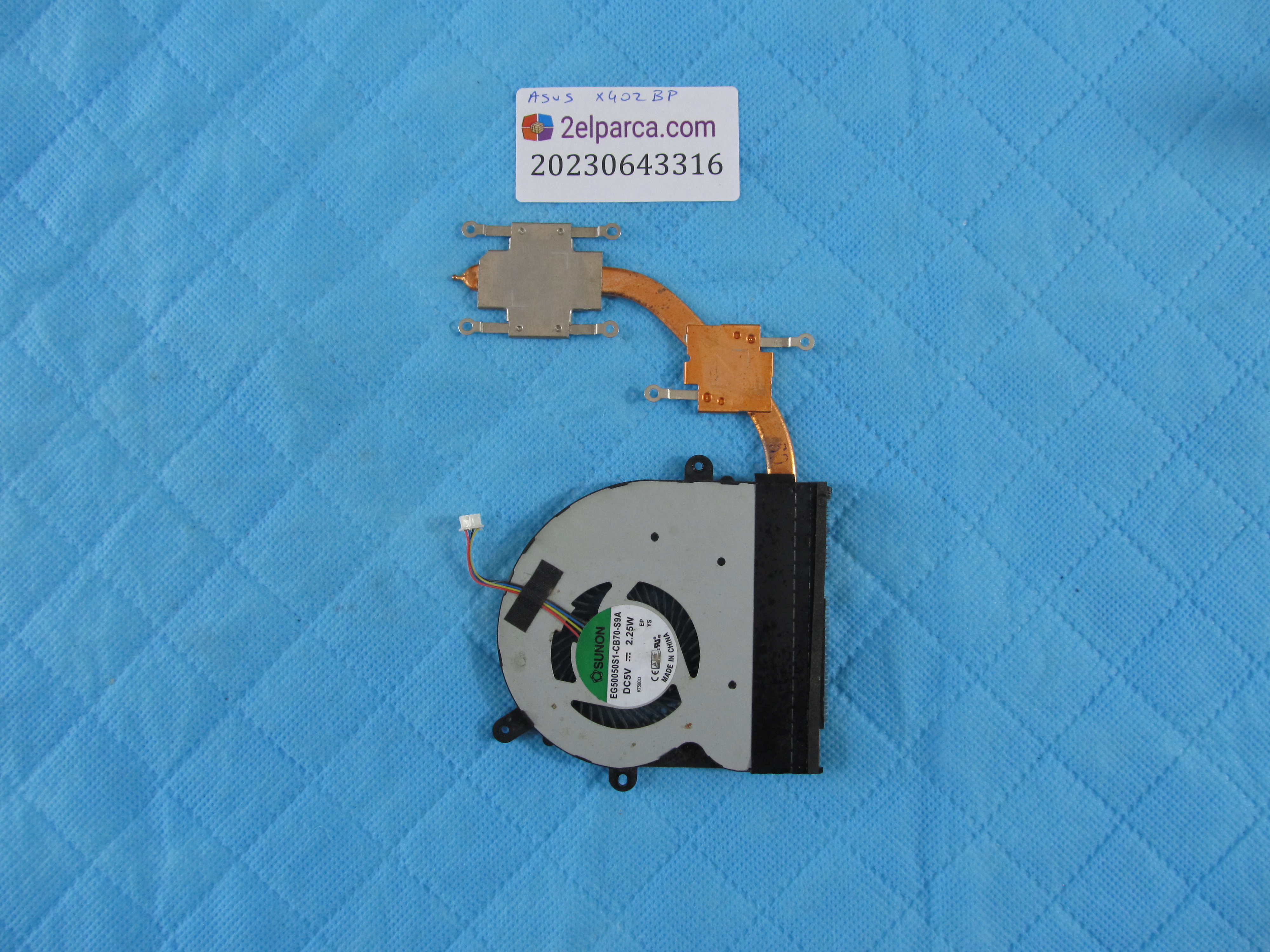 ASUS Asus x402b fan bakir soğutucu (heatsink) orjinal ürün küçük görsel 2