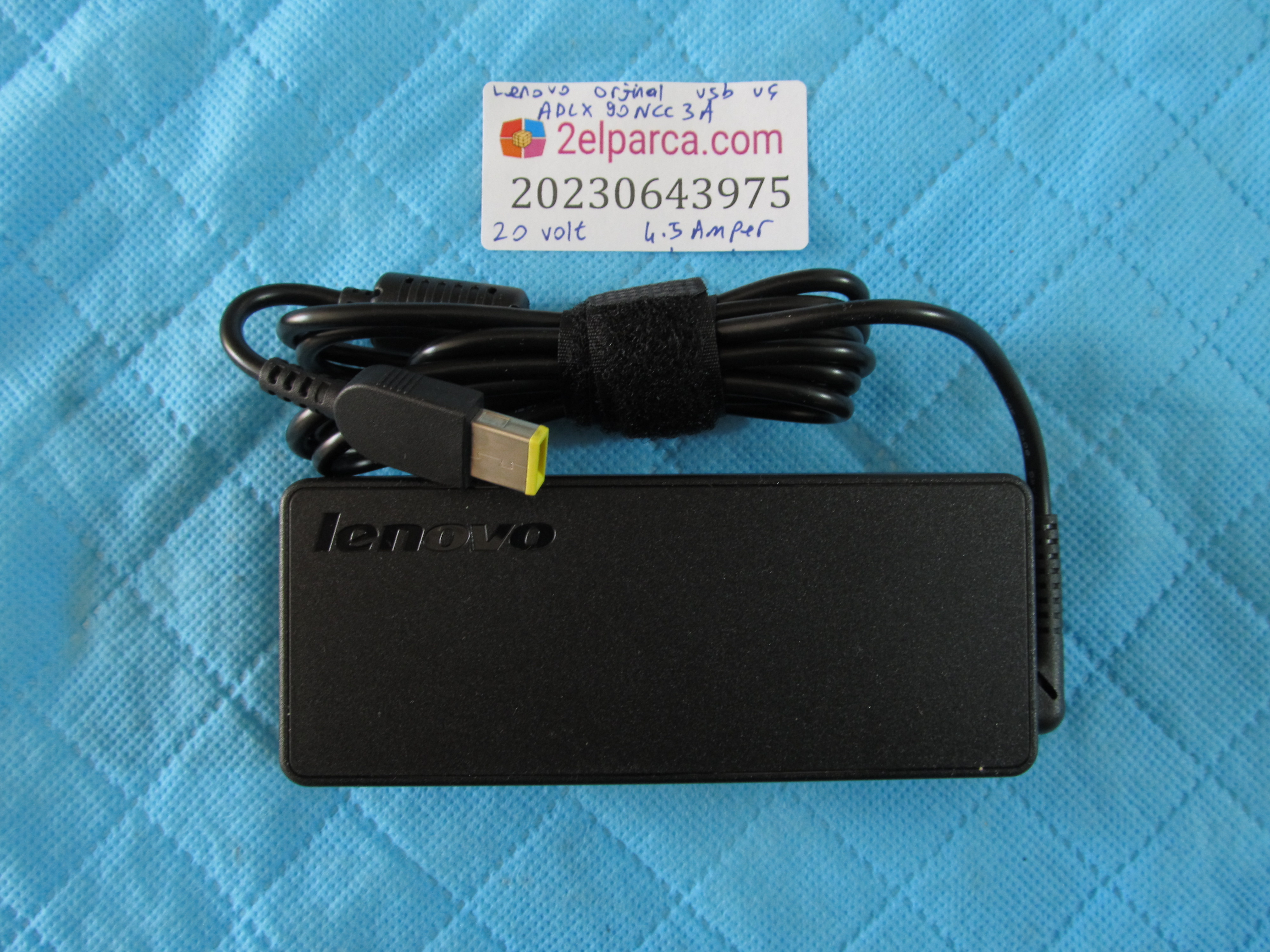 Lenovo orjinal adaptör usb uç adlx90ncc3a 20volt 4.5amper 90watt orjinal ürün