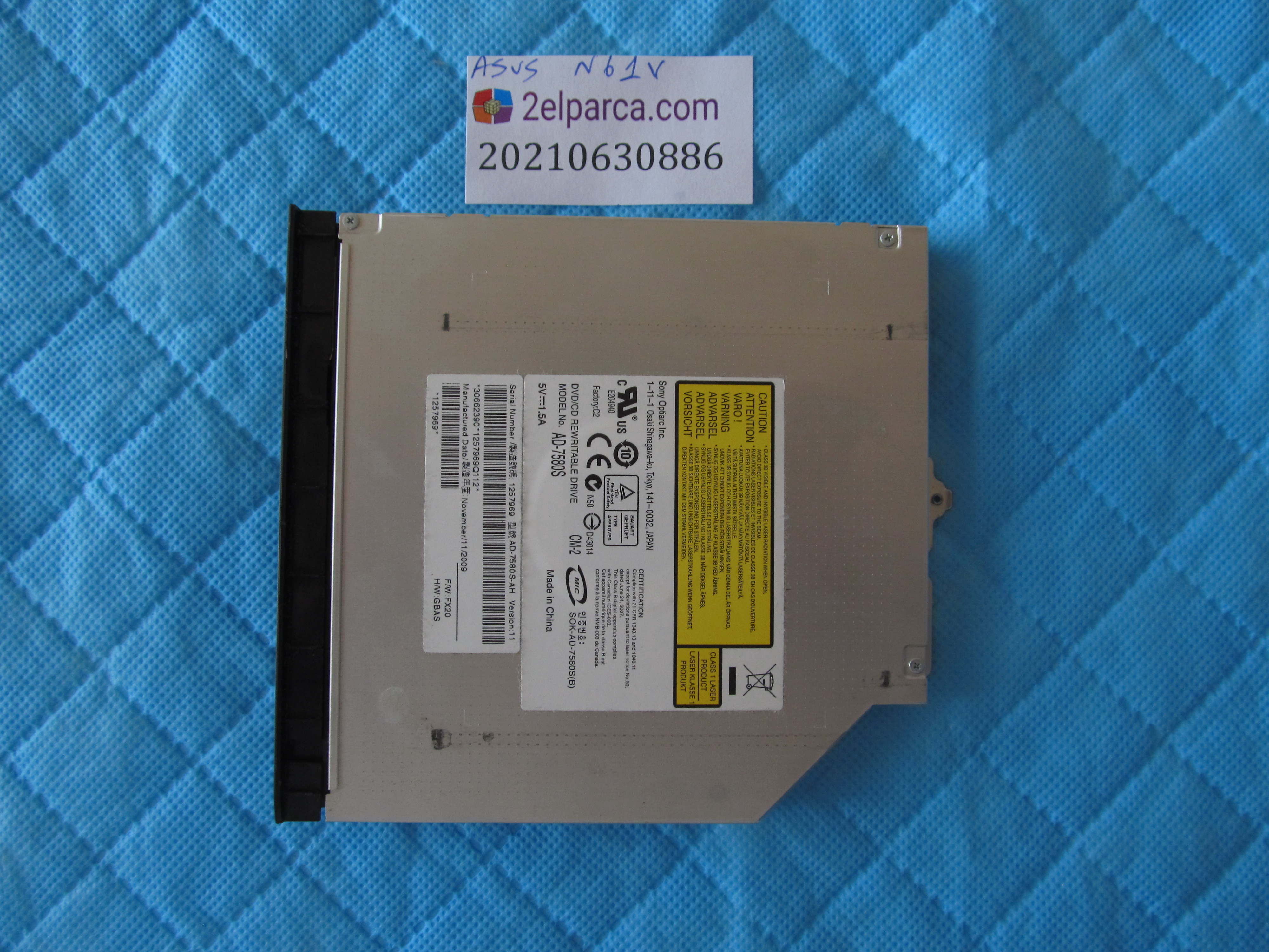 ASUS Asus n61v dvd küçük görsel 2