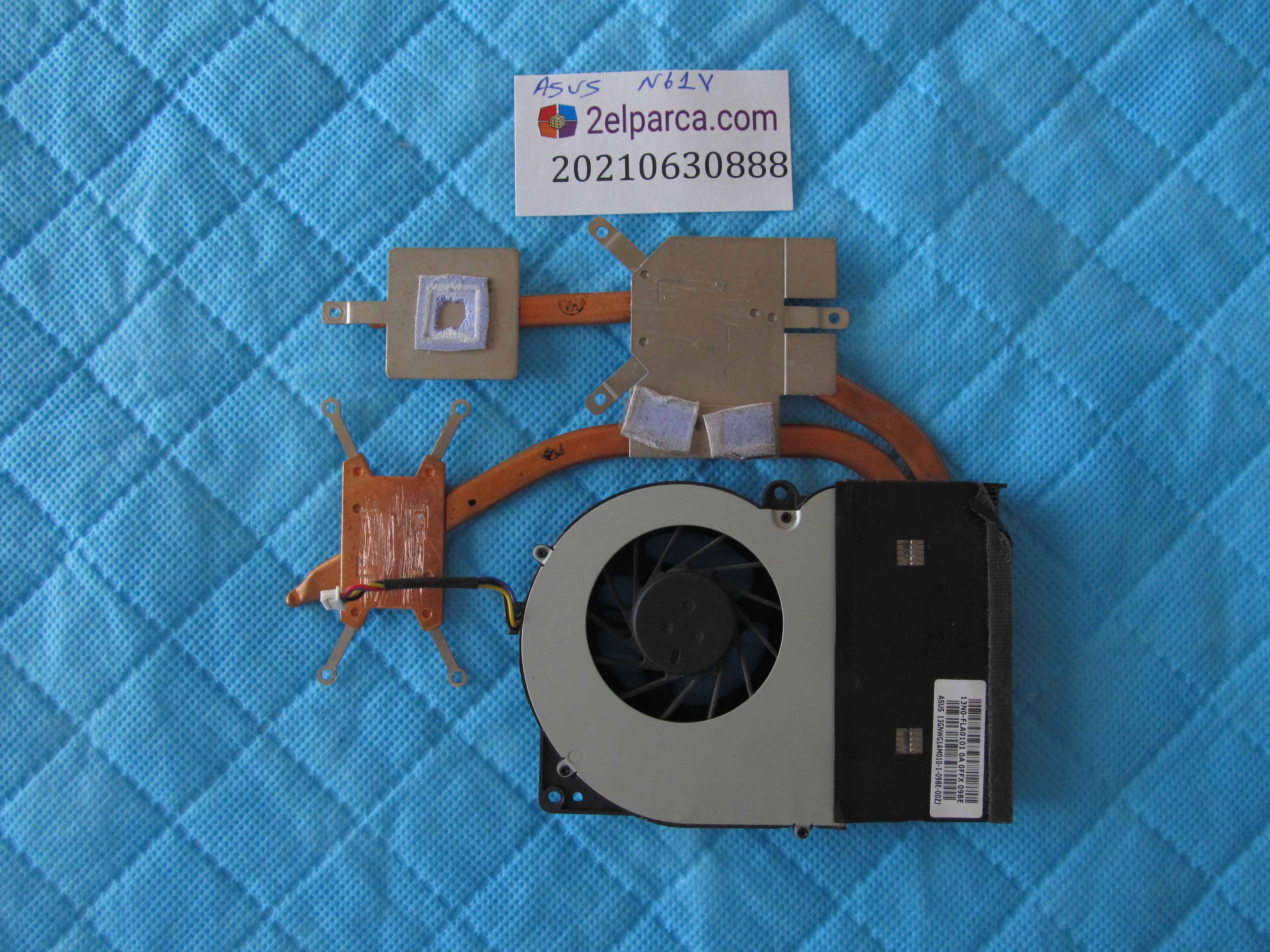 ASUS Asus n61v fan bakir soğutucu (heatsink) orjinal ürün küçük görsel 2