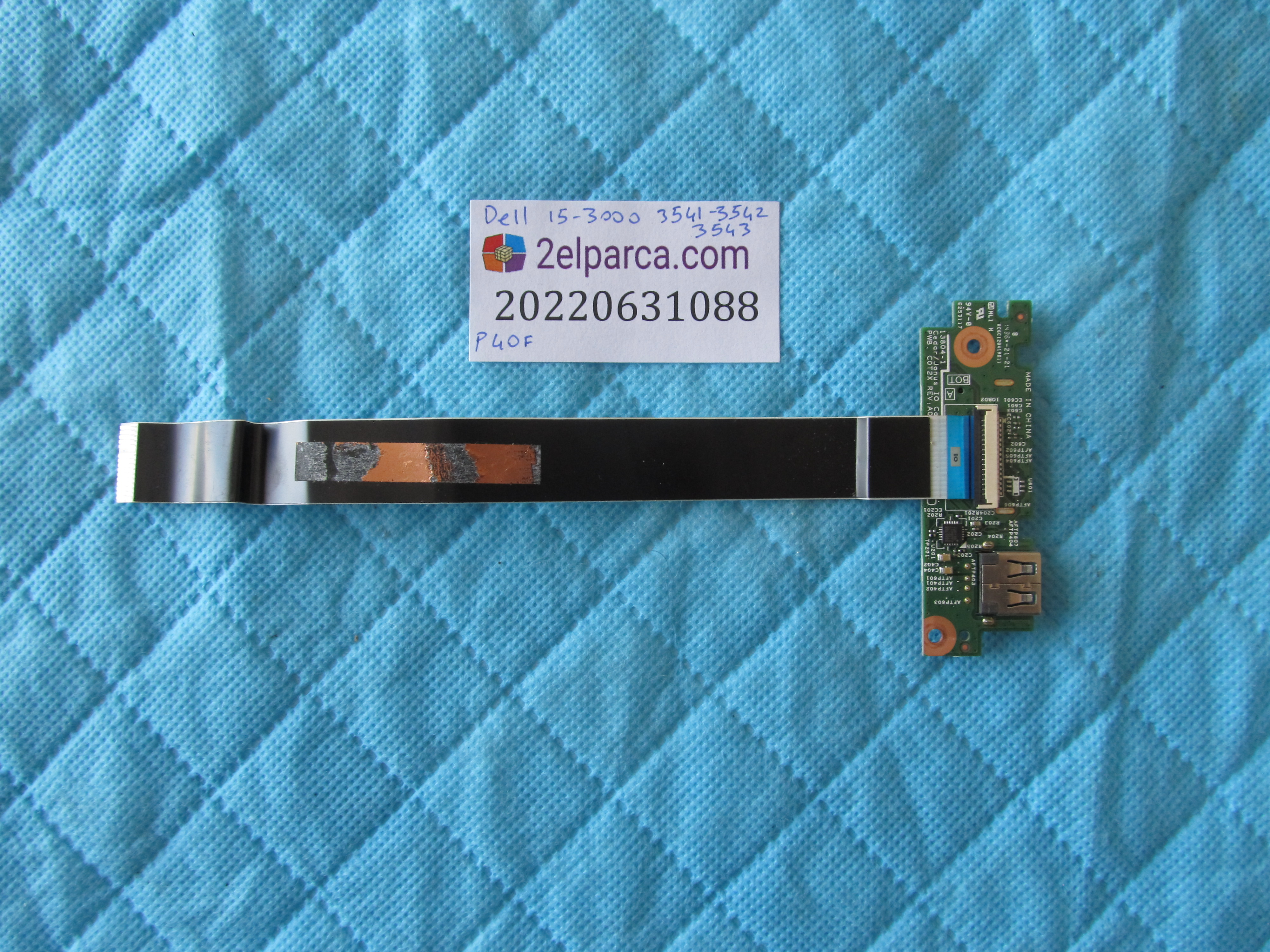 DELL Dell 15-3000 usb ve card reader board flex (p40f) orjinal ürün küçük görsel 2