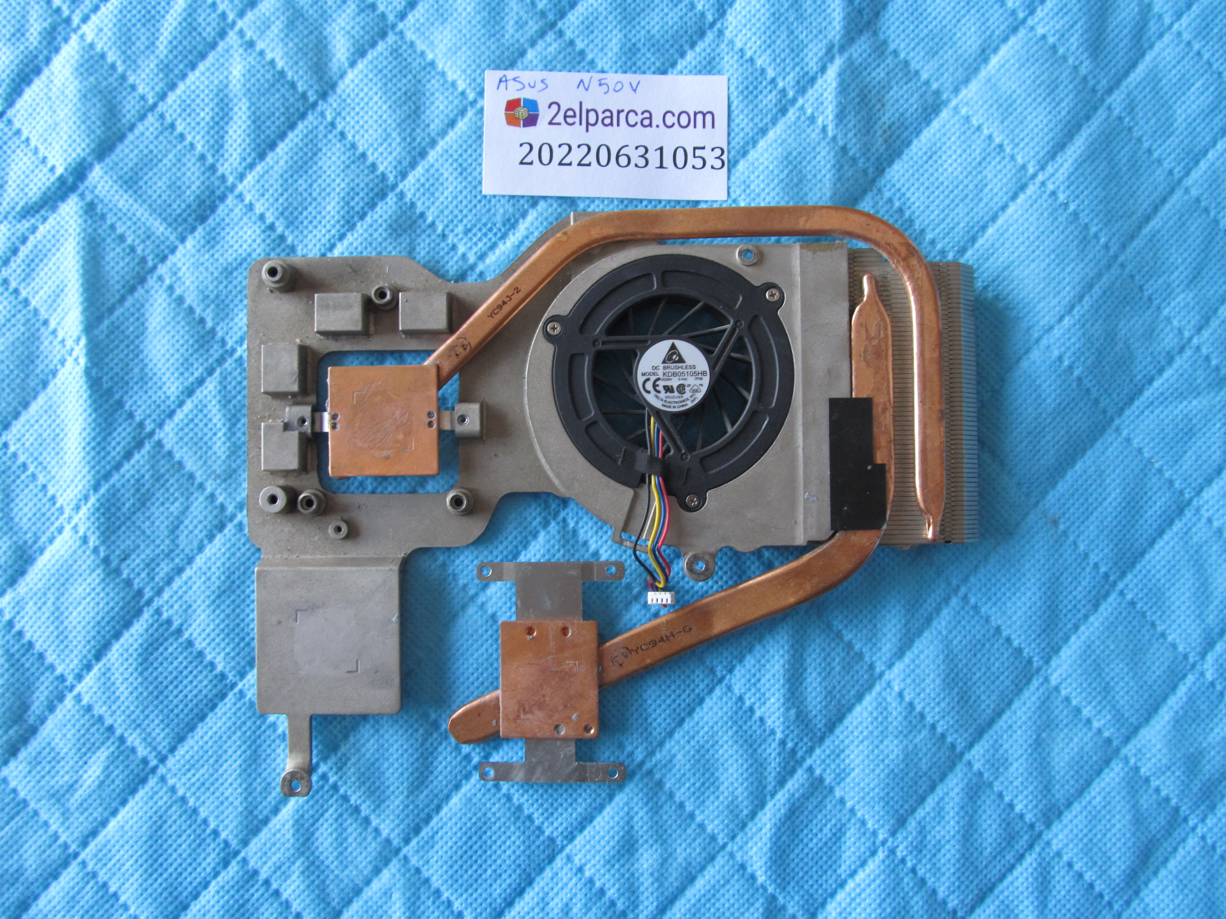 ASUS Asus n50v fan bakir soğutucu (heatsink) küçük görsel 2