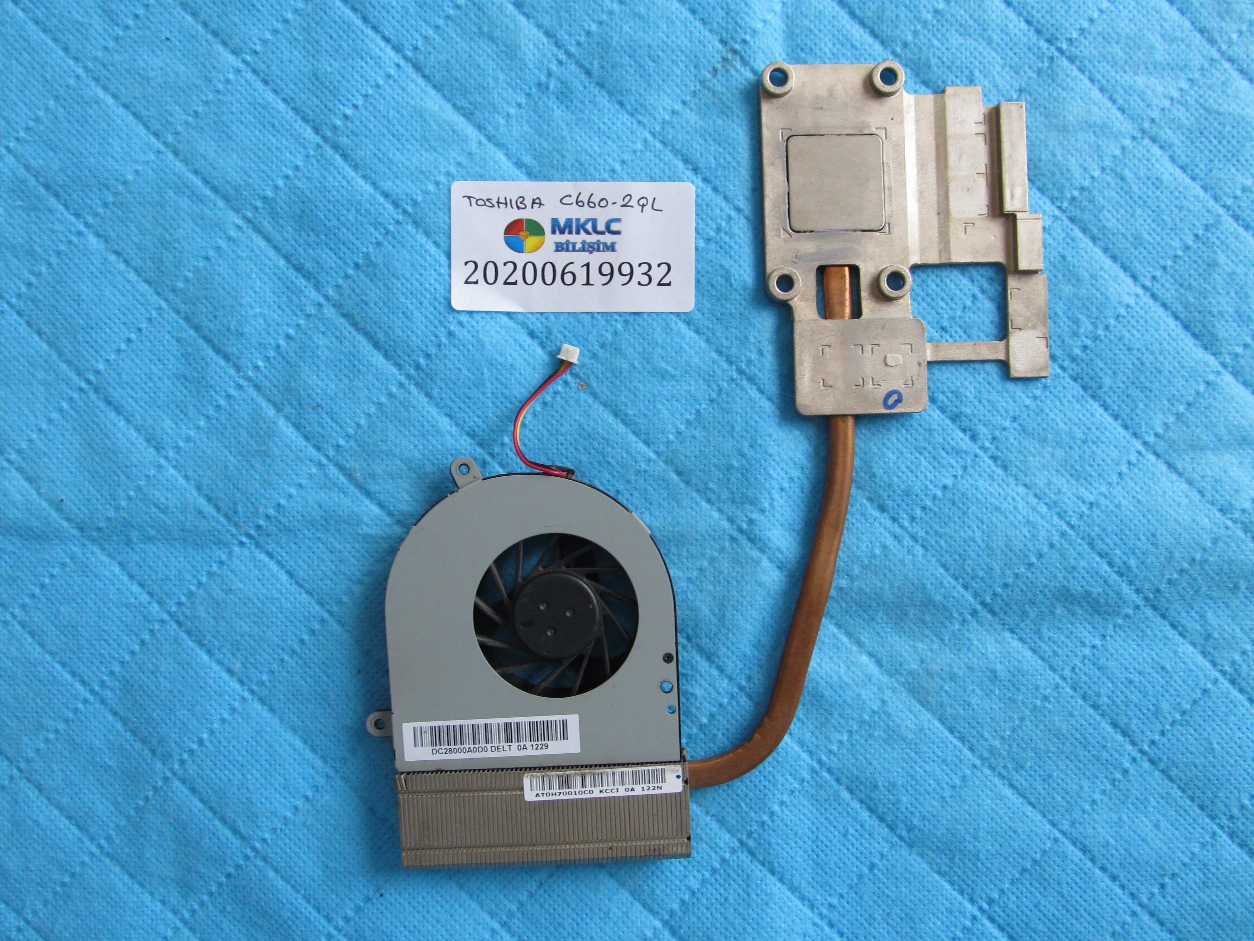 TOSHİBA Toshiba c660 fan bakir soğutucu (heatsink) küçük görsel 2
