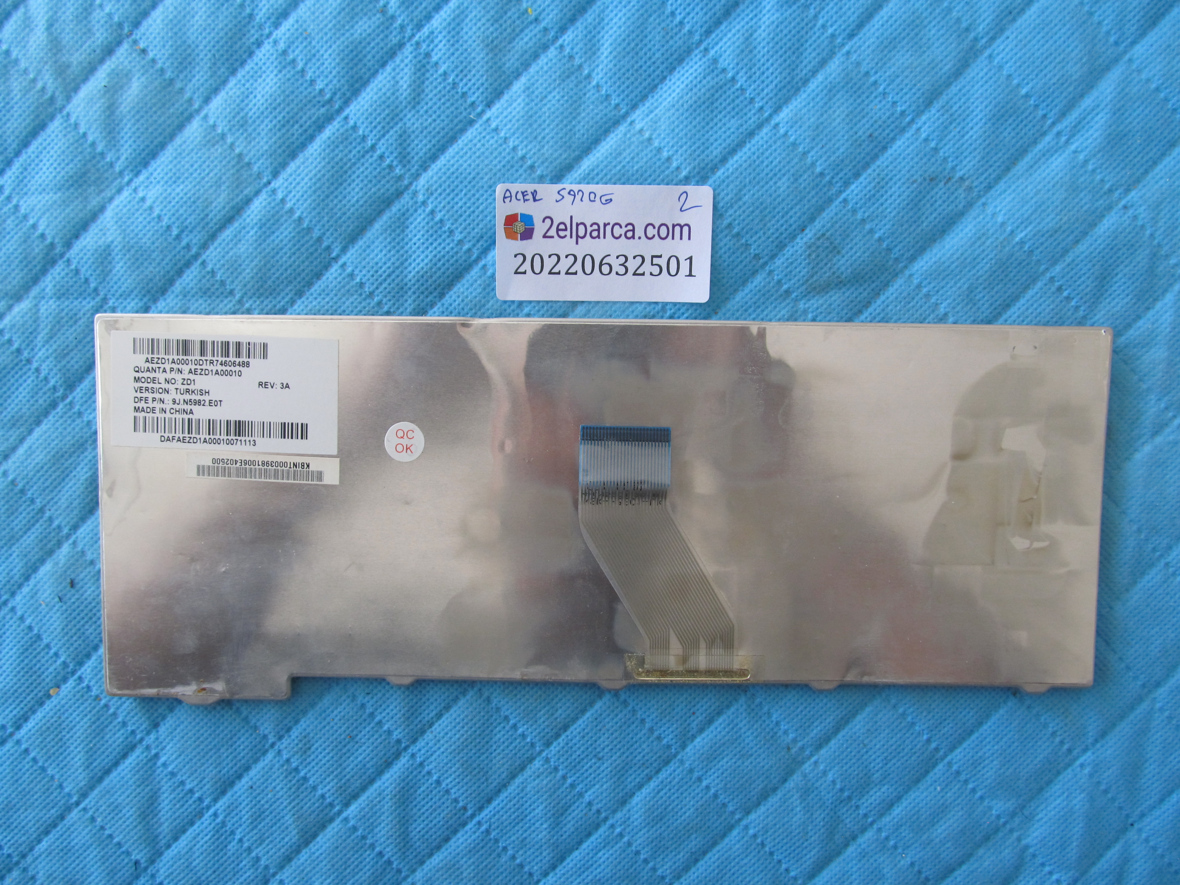 ACER Acer 5920g klavye beyaz orjinal ürün küçük görsel 2