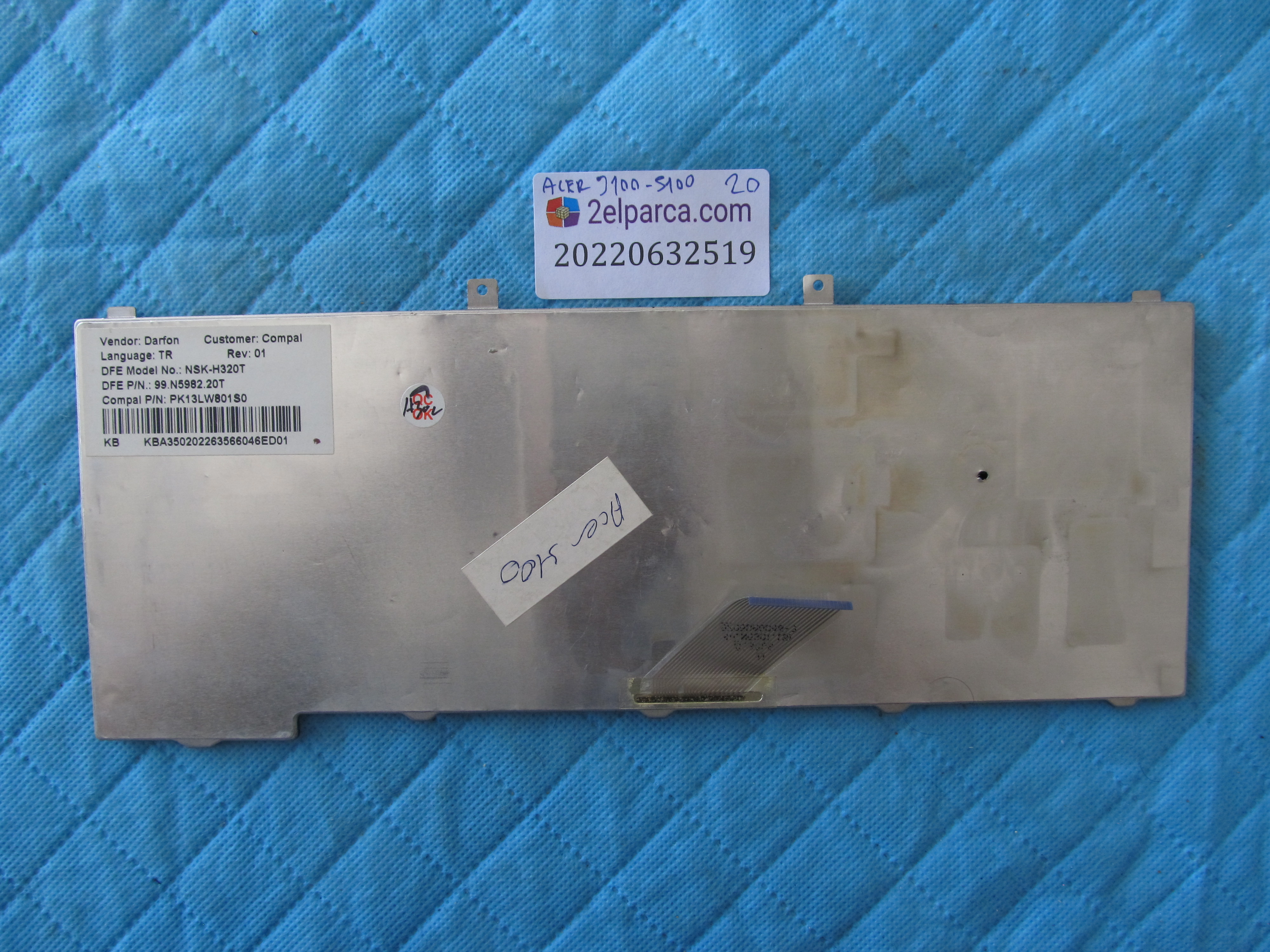 ACER Acer 3100 klavye 5100 orjinal ürün küçük görsel 2