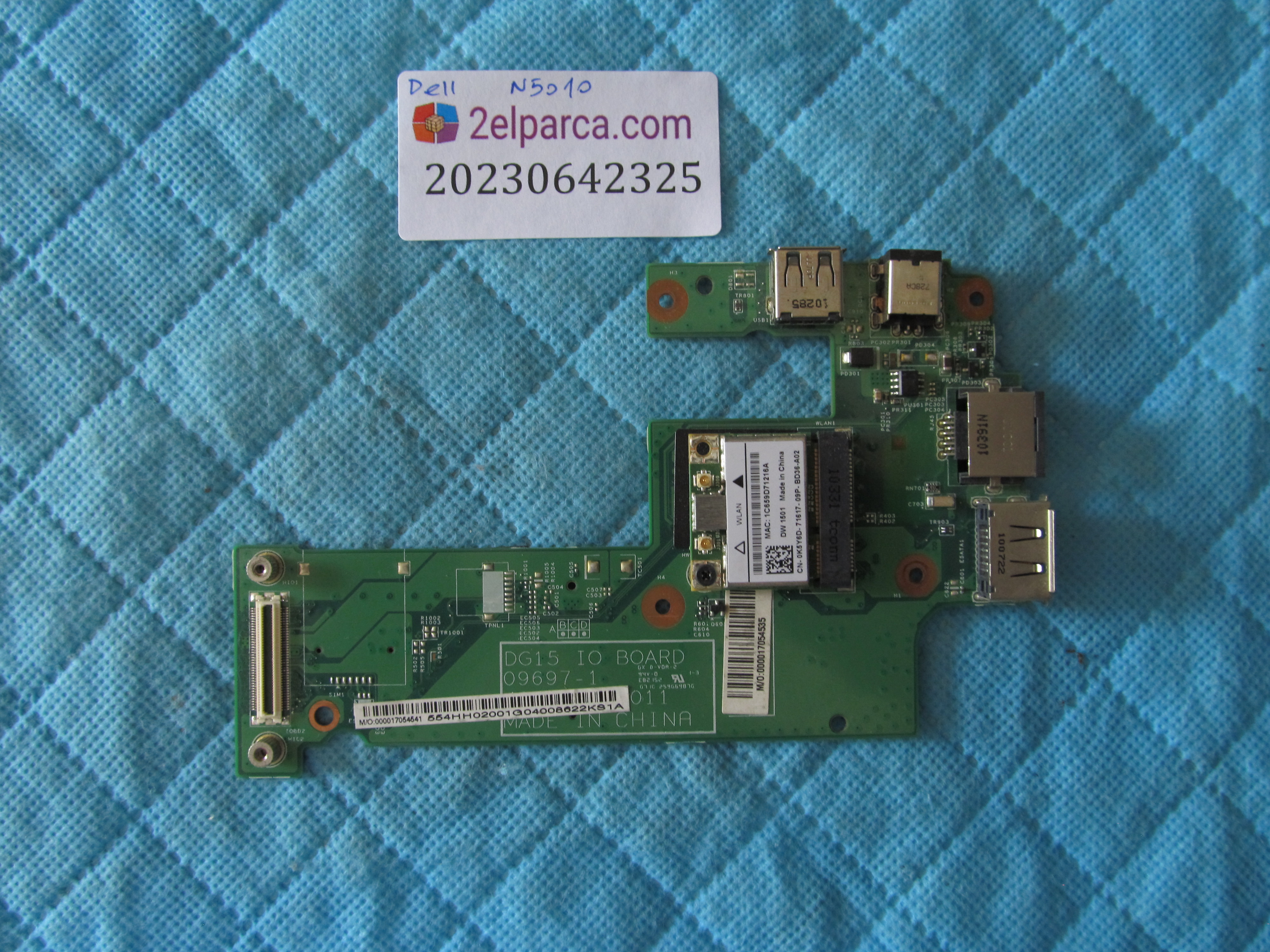 DELL Dell n5010 usb-ethernet ve ses karti dc board orjinal ürün küçük görsel 2