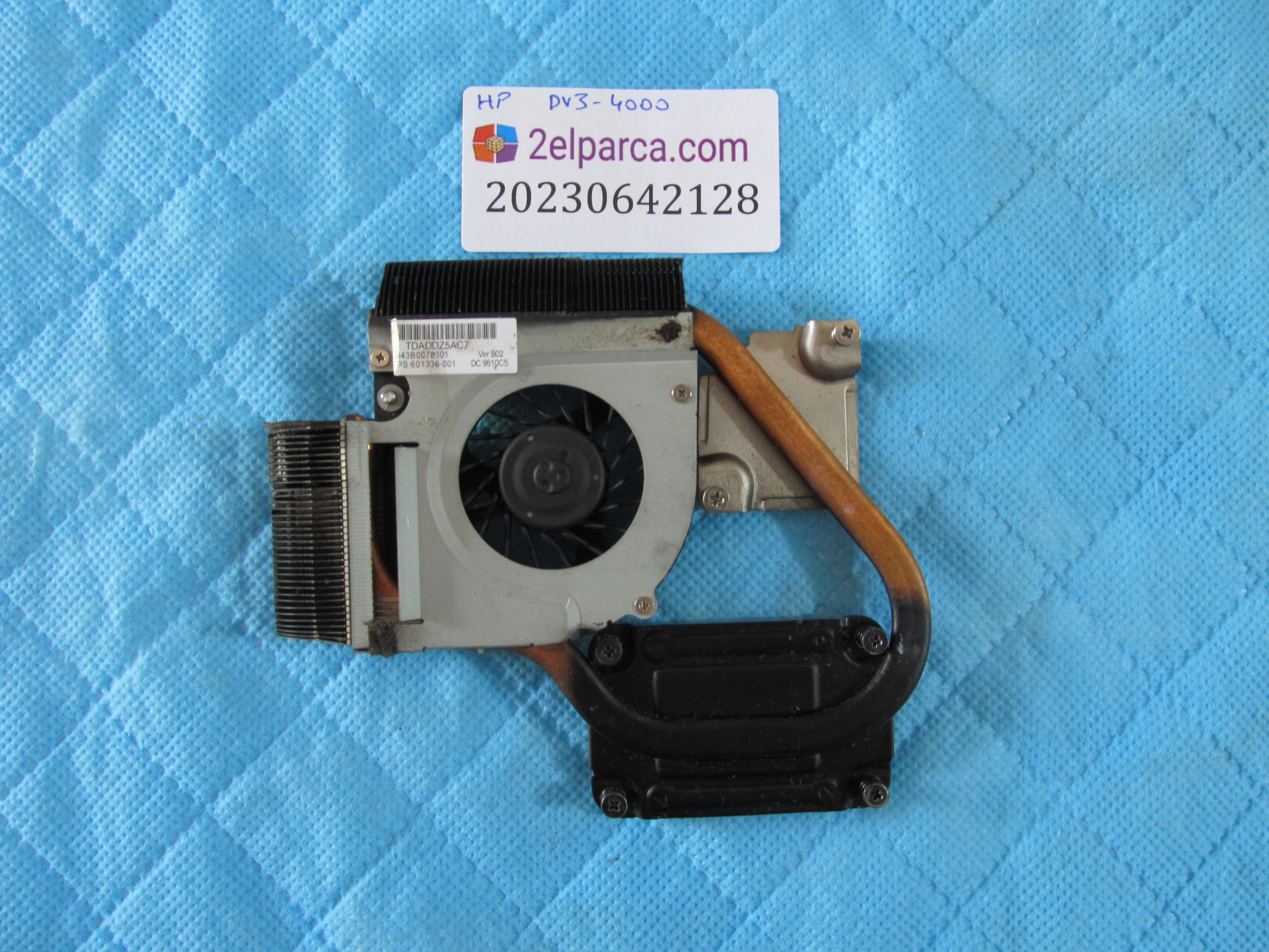 HP Hp dv3-4000 fan bakir soğutucu (heatsink) orjinal ürün küçük görsel 2