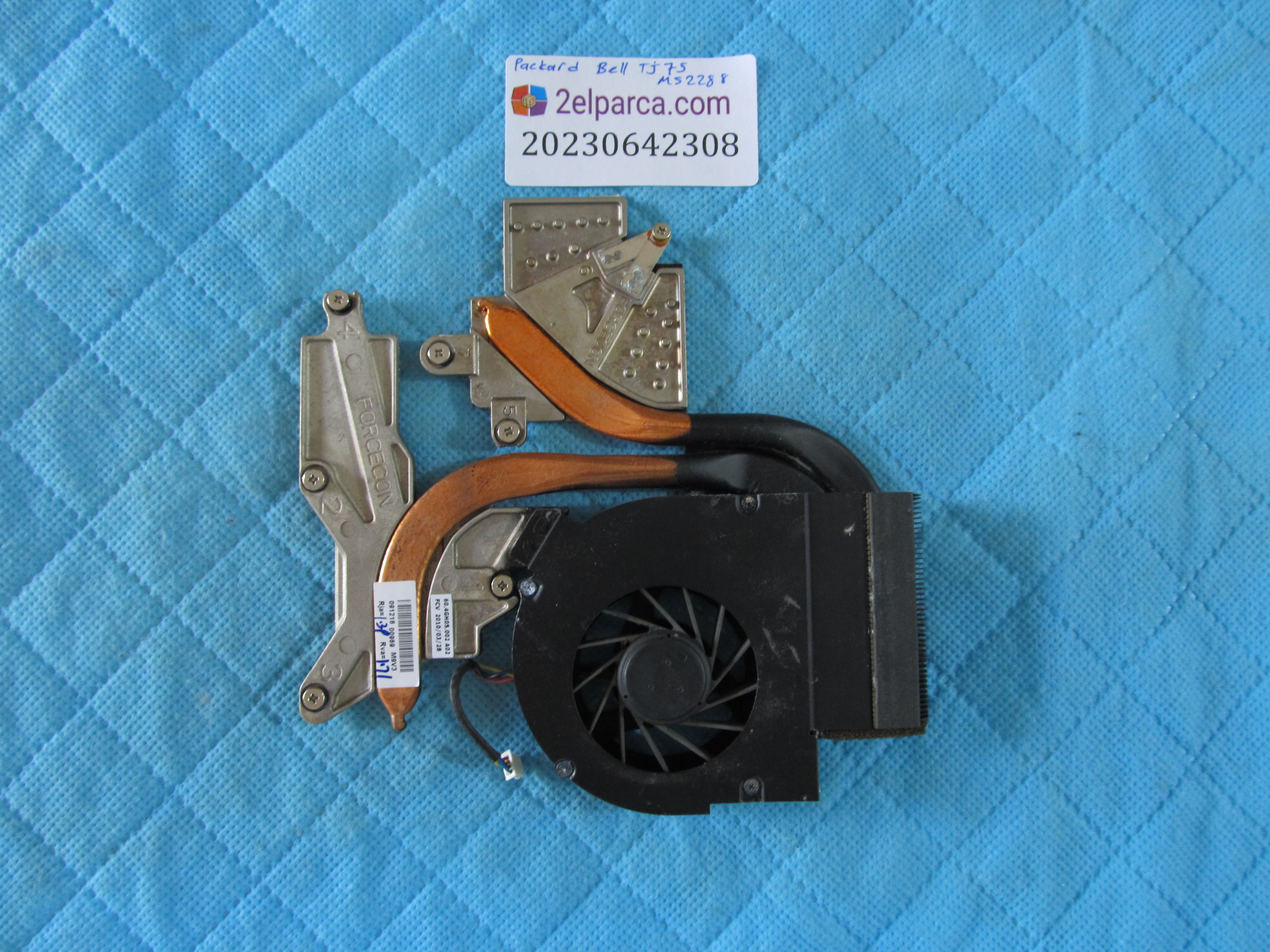 Packard bell tj75 fan bakir soğutucu (heatsink) orjinal ürün