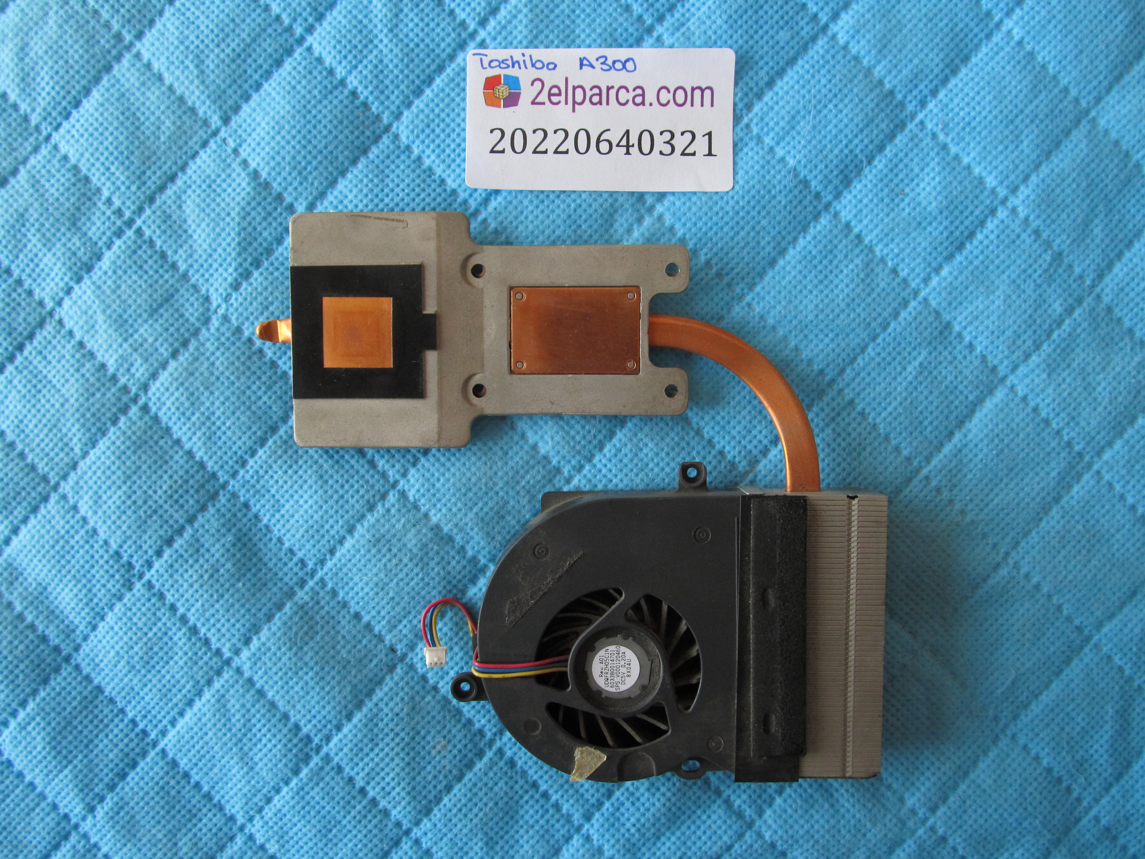 TOSHİBA Toshiba a300 fan bakir soğutucu (heatsink) orjinal ürün küçük görsel 2
