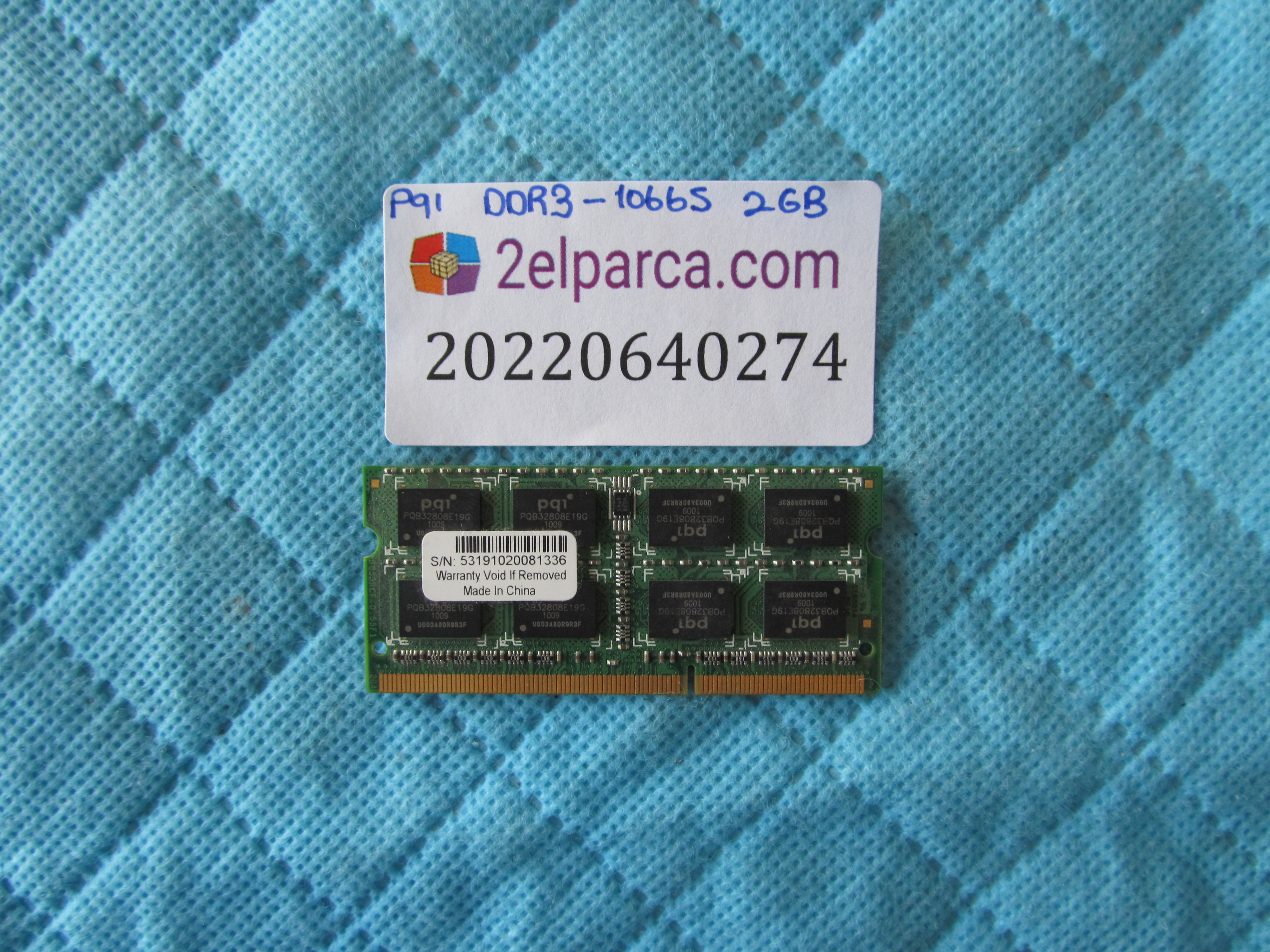 PQI Pqi 2gb ddr3 1066s ram bellek orjinal ürün küçük görsel 2