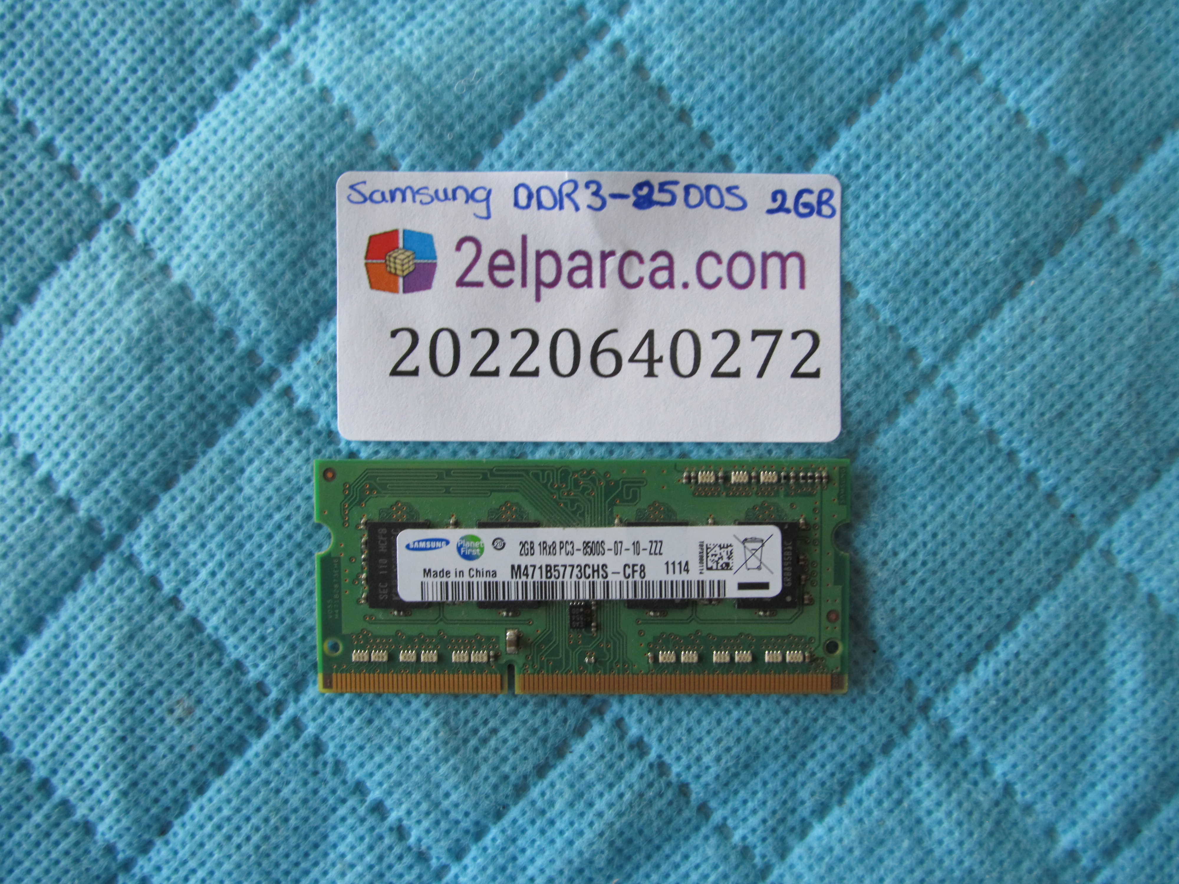 Samsung 2gb ddr3 8500s 07-10-zzz ram bellek orjinal ürün