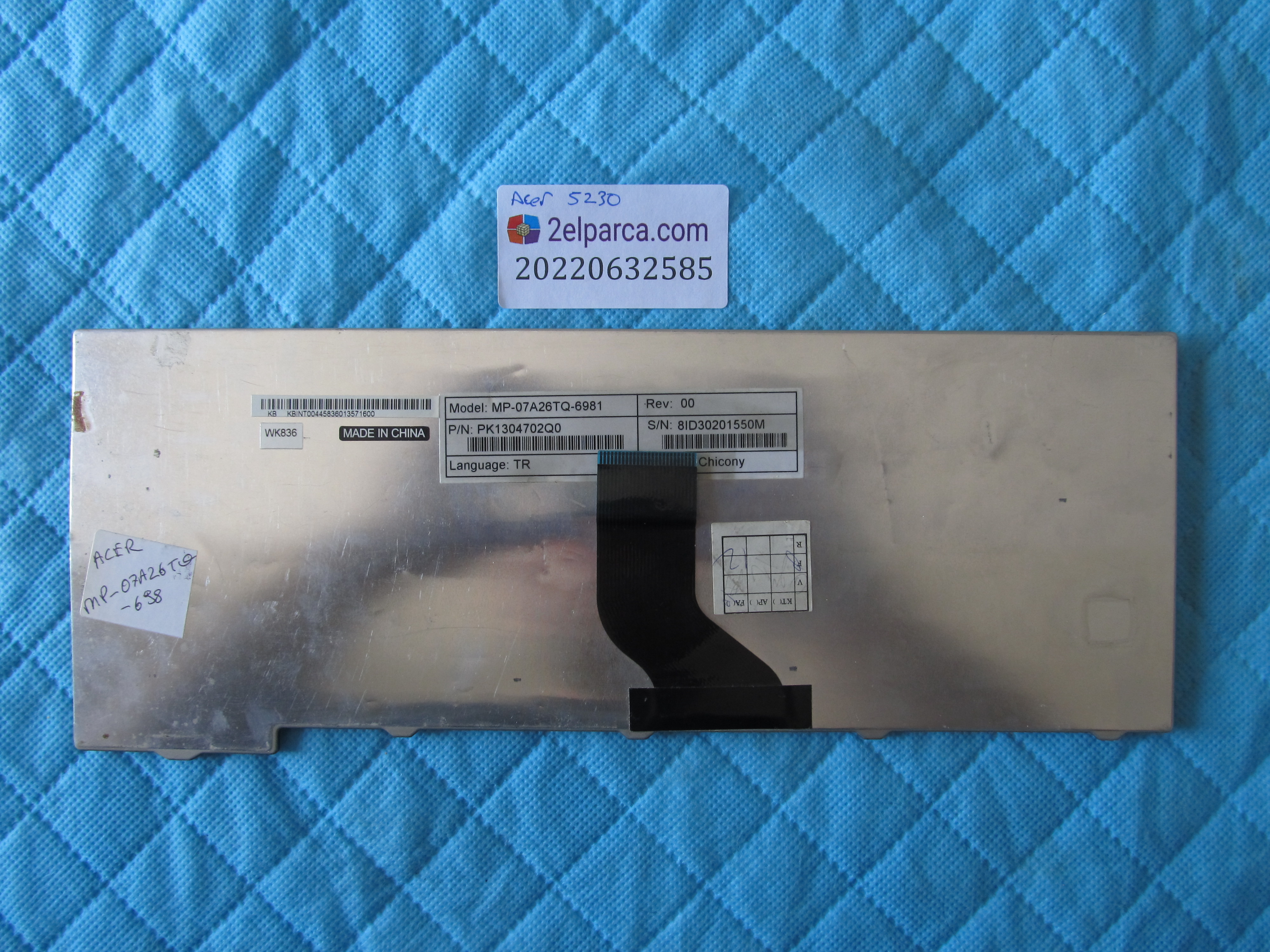 ACER Acer 5230 klavye orjinal ürün küçük görsel 2