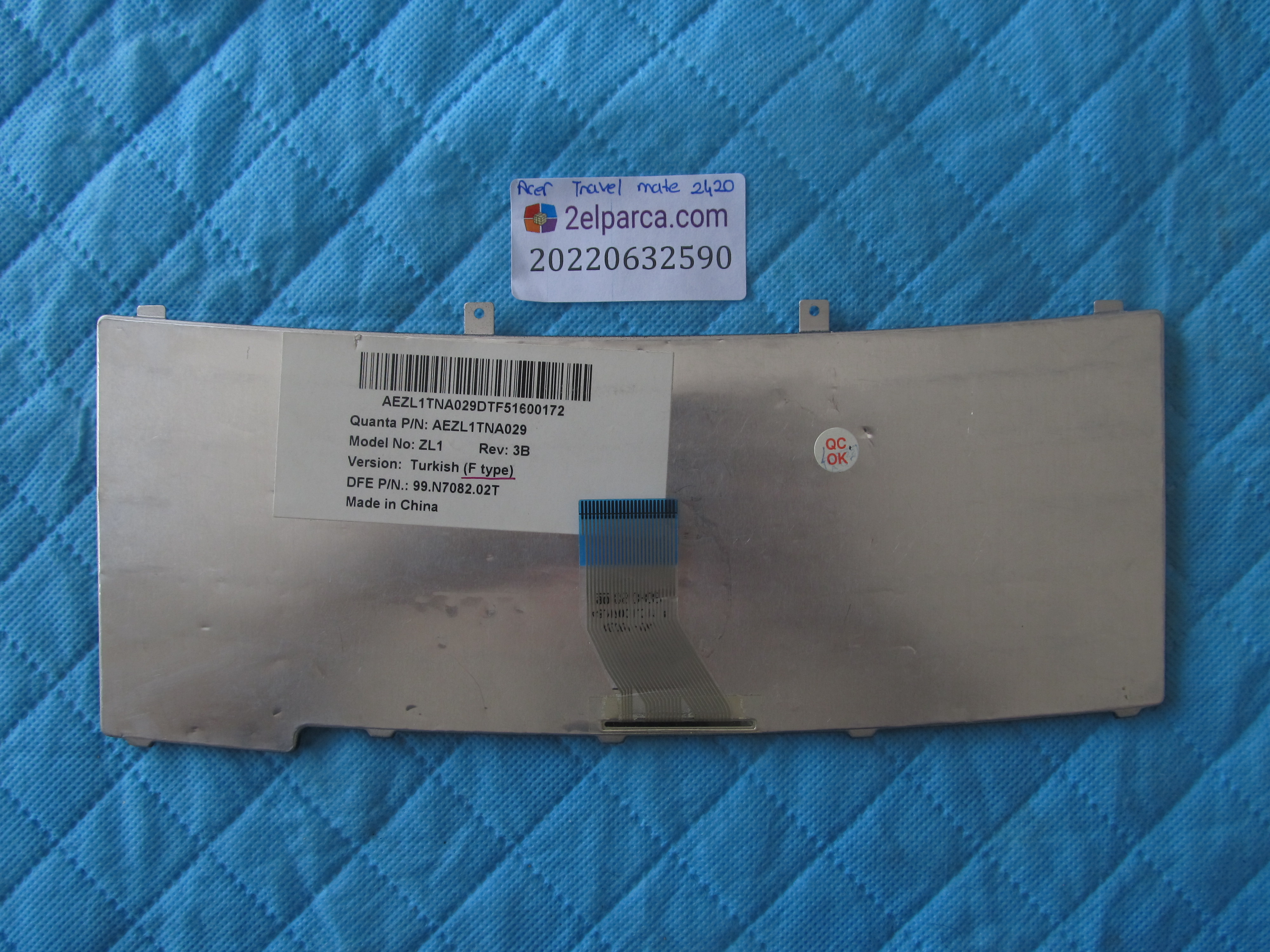 ACER Acer travelmate 2420 klavye (f) orjinal ürün küçük görsel 2