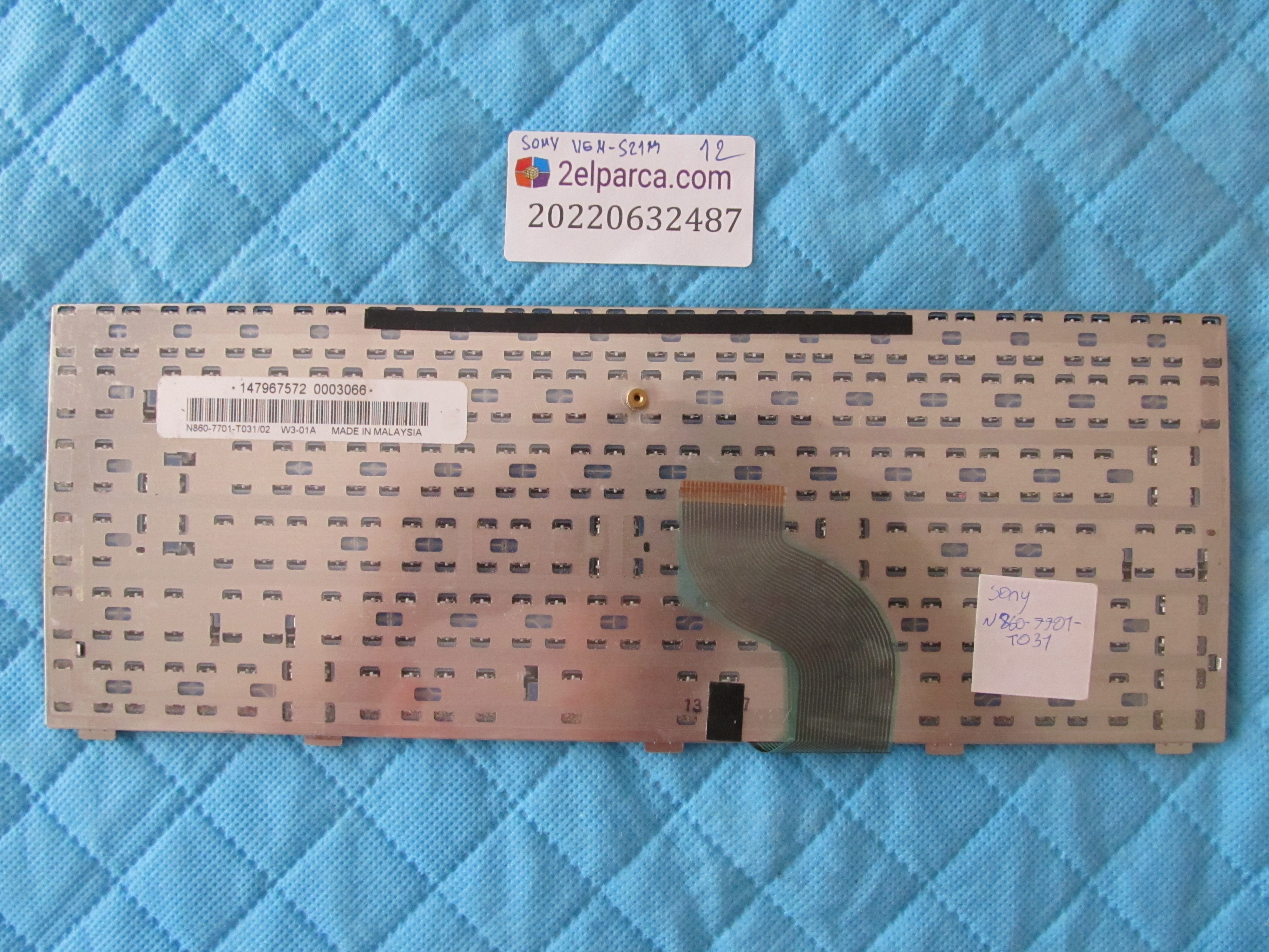 SONY Sony vgn-521m klavye orjinal ürün küçük görsel 2