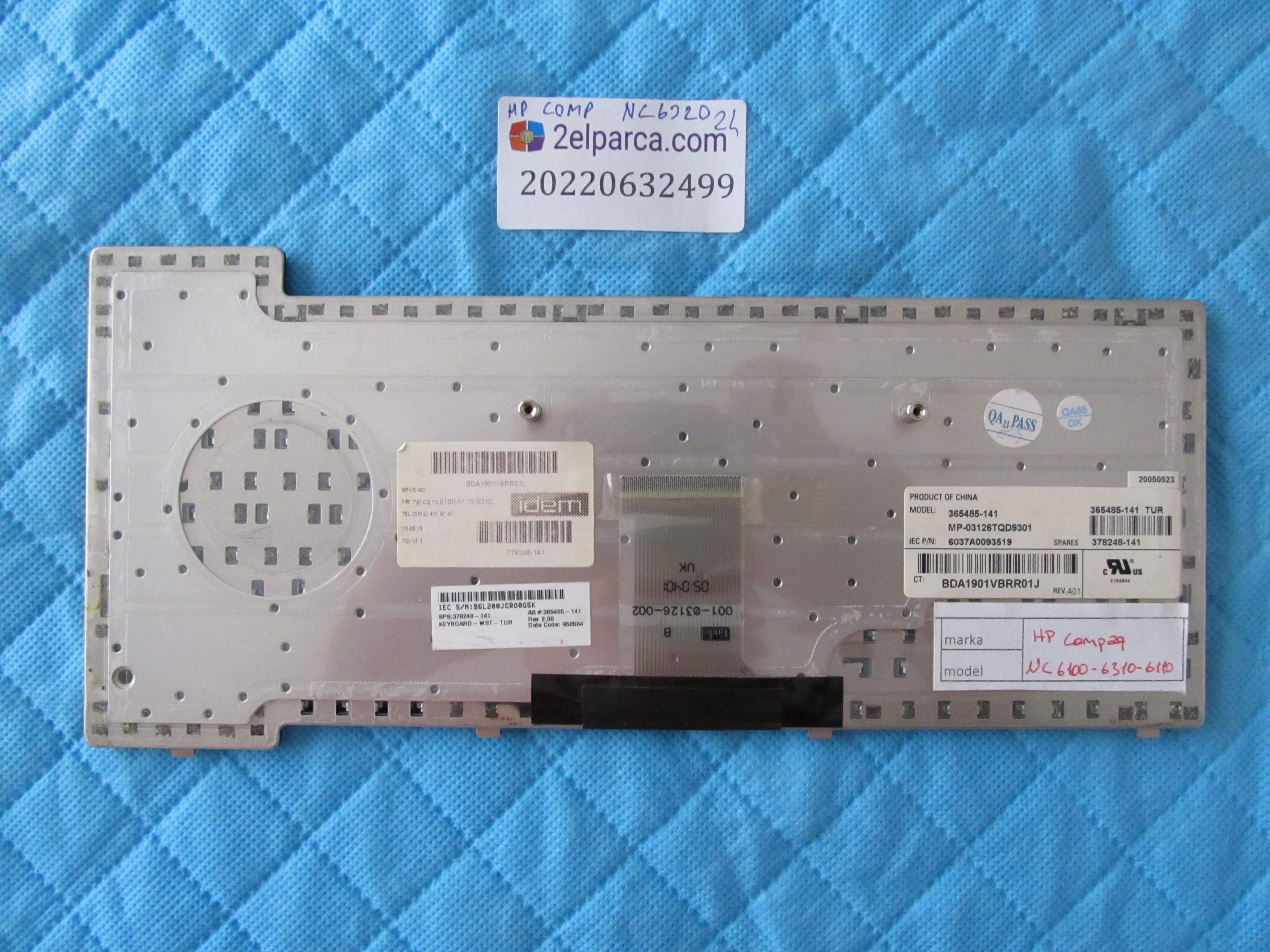HP Hp compaq nc6320 klavye orjinal ürün küçük görsel 2