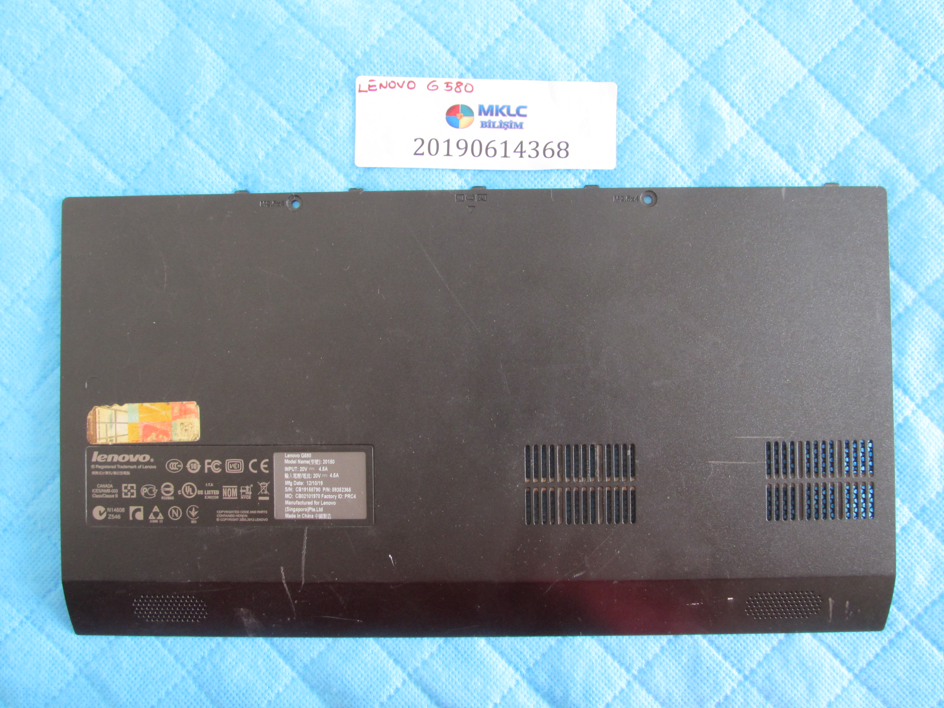 Lenovo g580 alt kasa kapaği orjinal ürün
