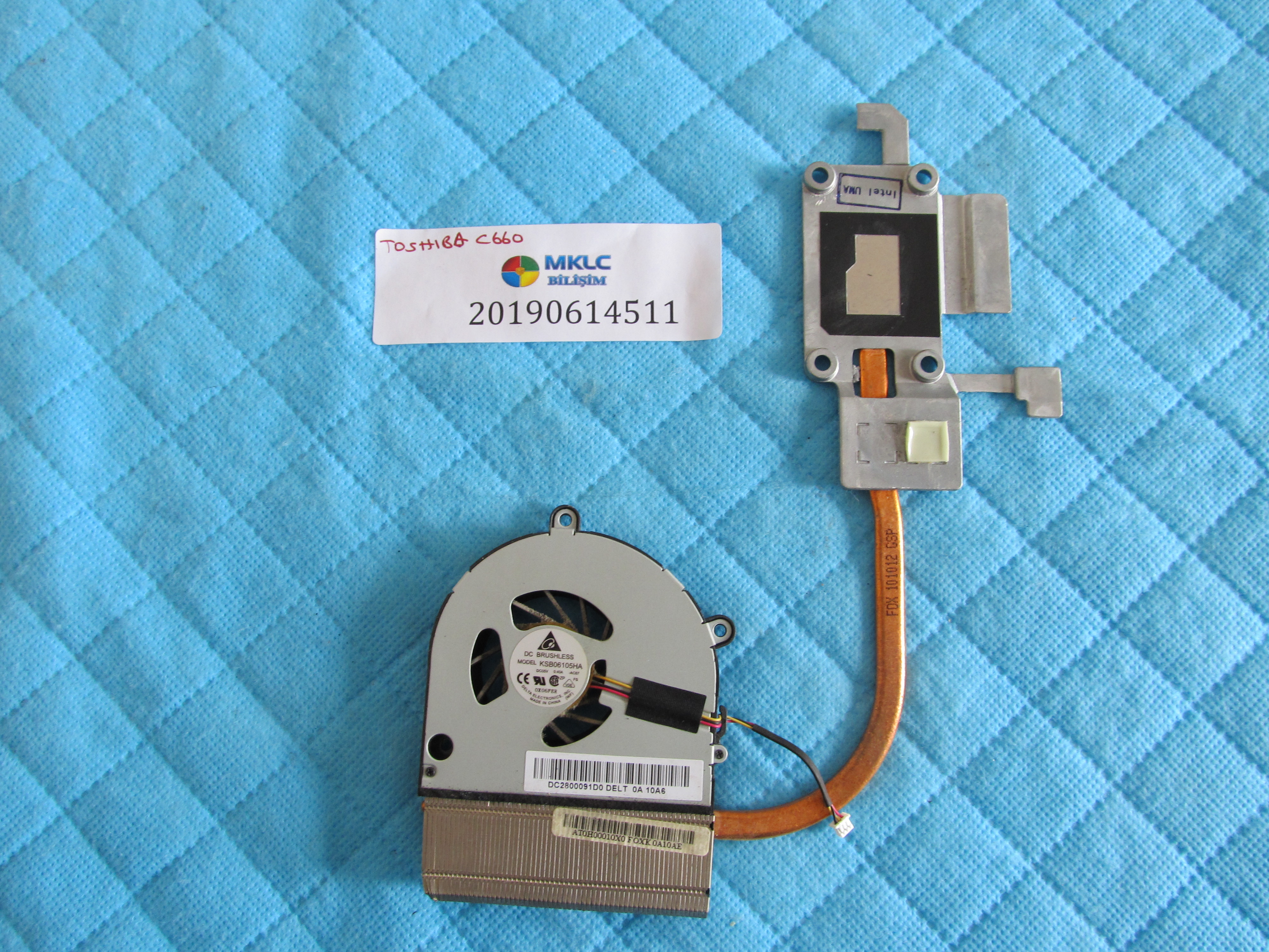 TOSHİBA Toshiba c660 fan bakir soğutucu (heatsink) küçük görsel 2