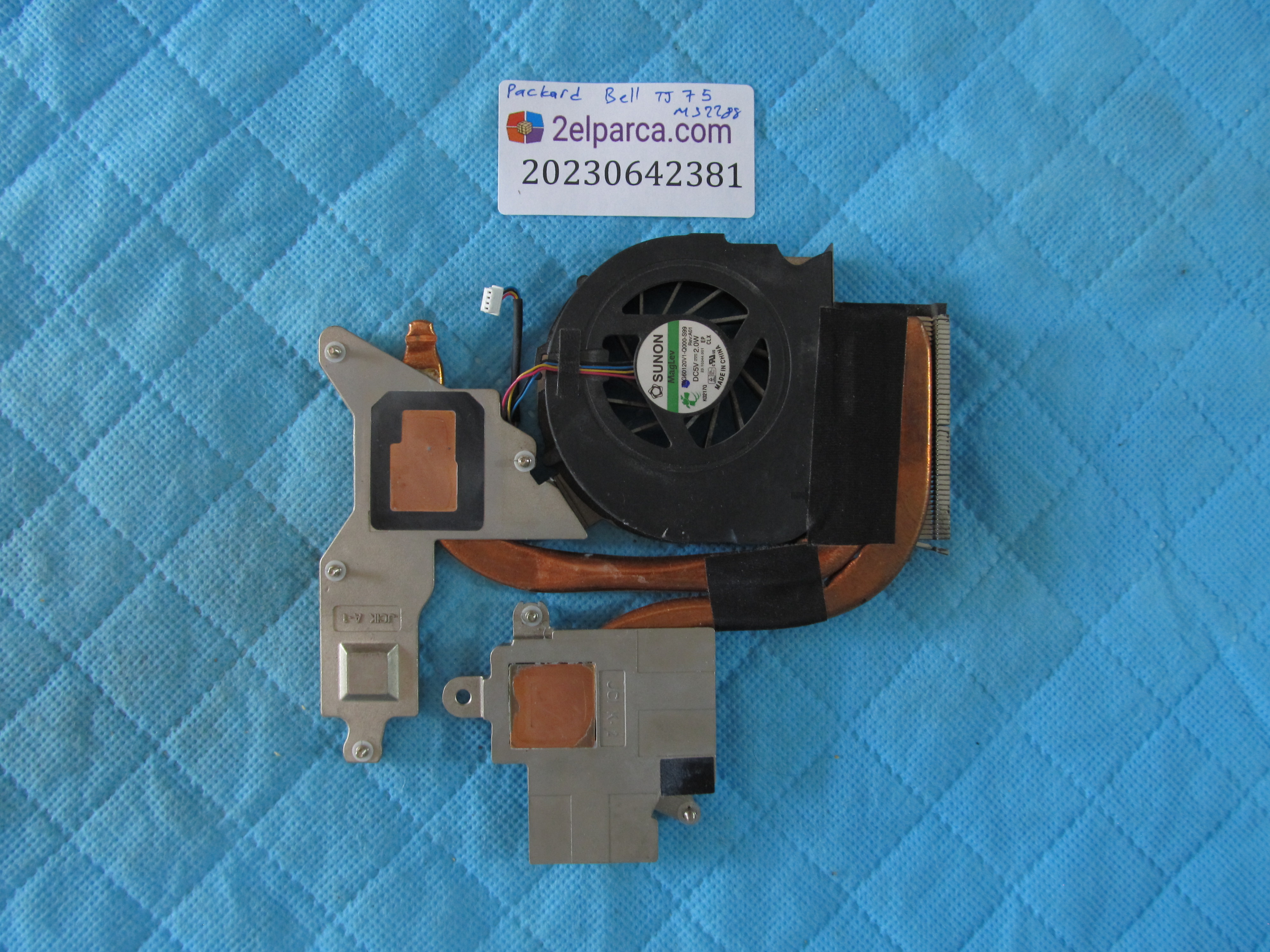 PACKARD BELL Packard bell tj75 fan bakir soğutucu (heatsink) orjinal ürün küçük görsel 2