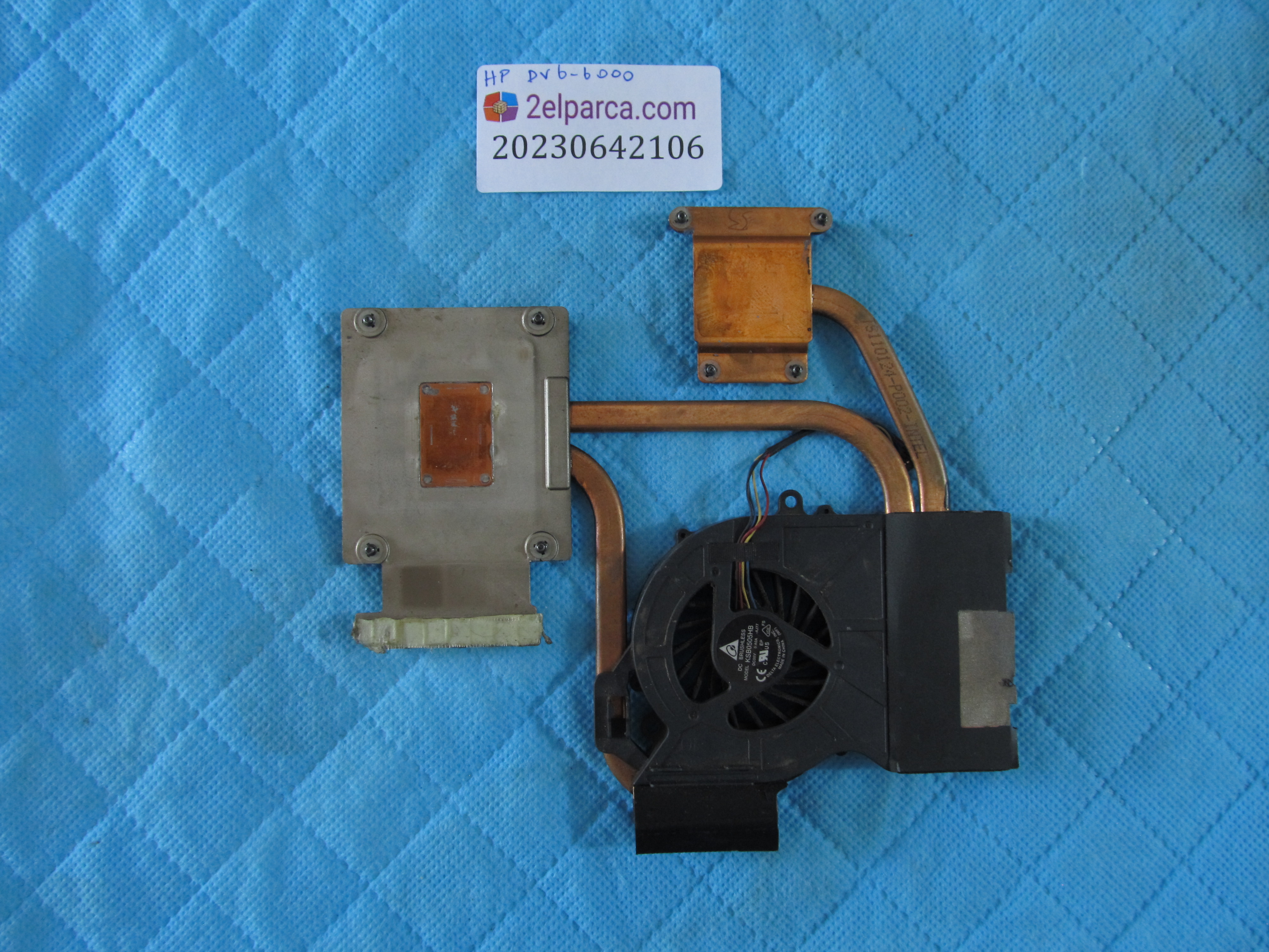 HP Hp dv6-6000 fan bakir soğutucu (heatsink) orjinal ürün küçük görsel 2
