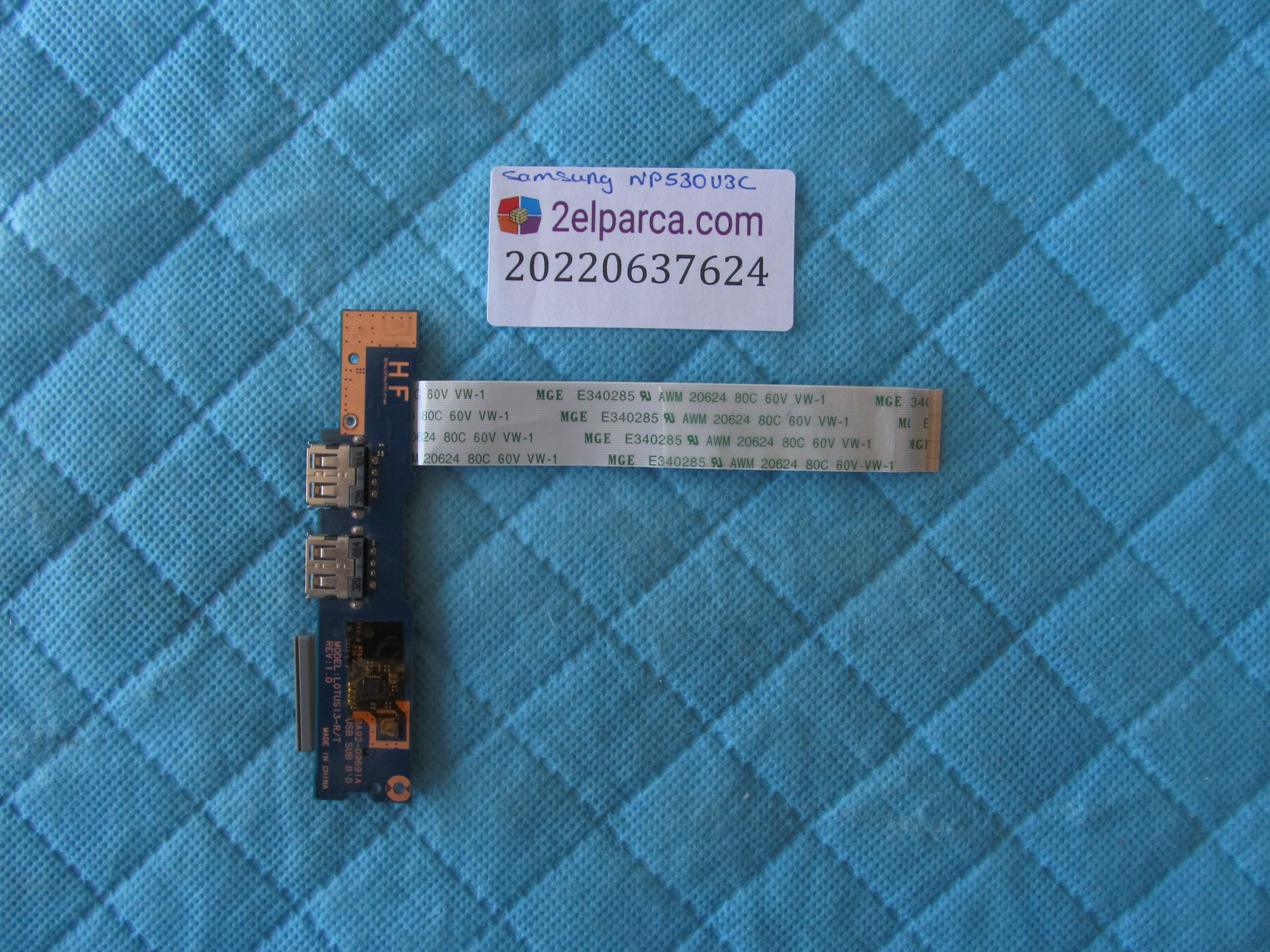 SAMSUNG Samsung np530u3c usb ve kart okuyucu board flex orjinal ürün küçük görsel 2
