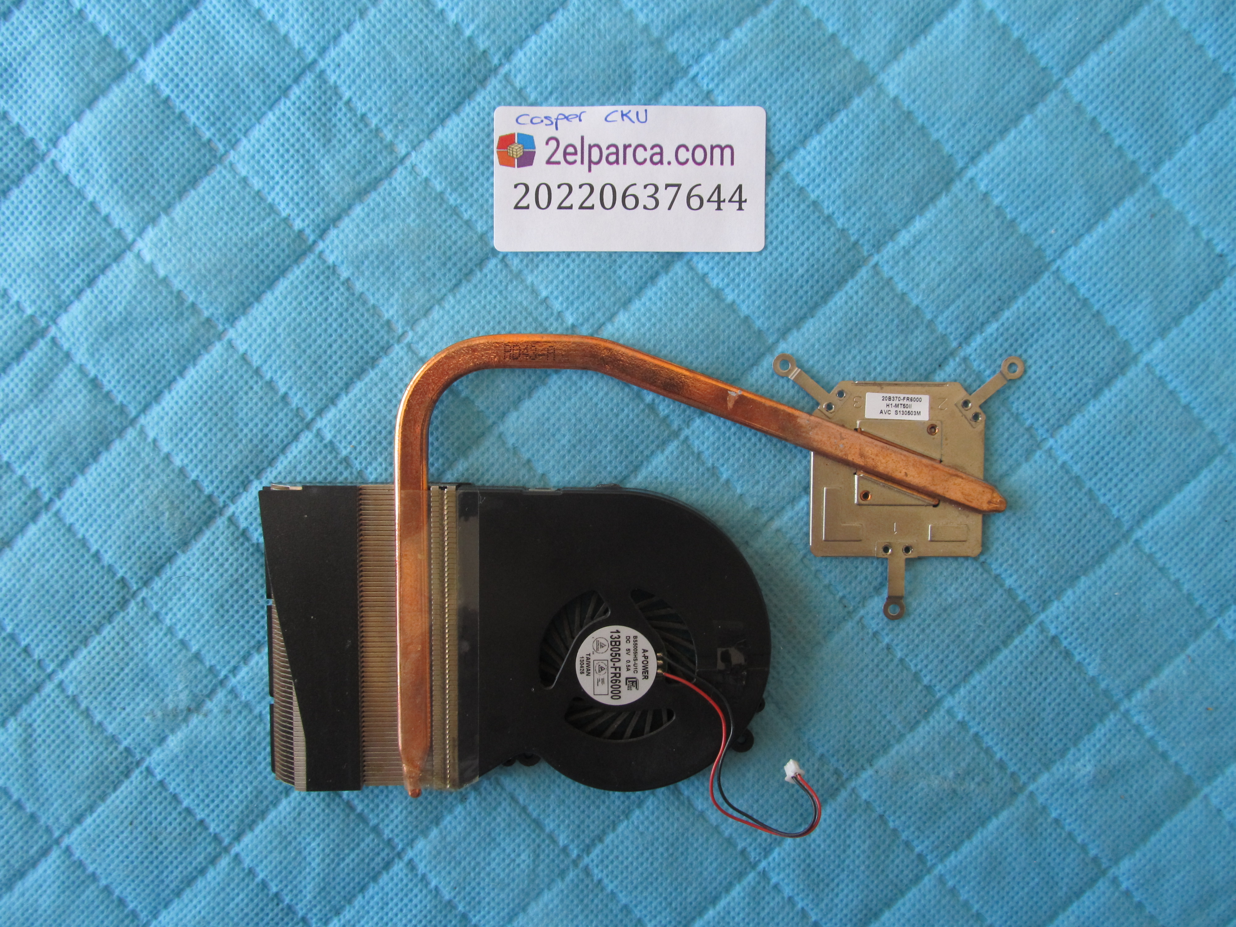 Casper cku fan bakir soğutucu (heatsink) orjinal ürün