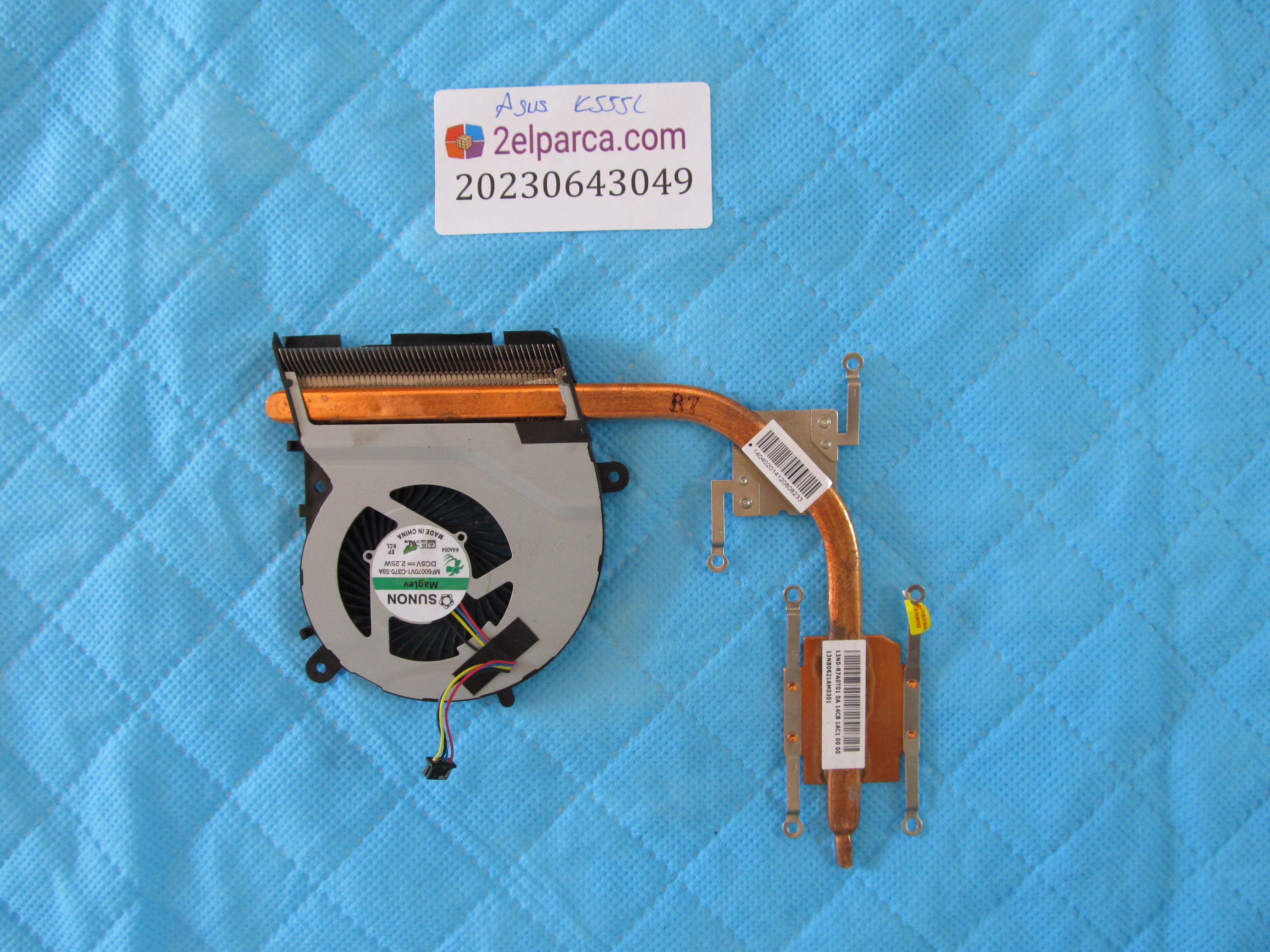 ASUS Asus k555l x555ld fan bakir soğutucu (heatsink) orjinal ürün küçük görsel 2