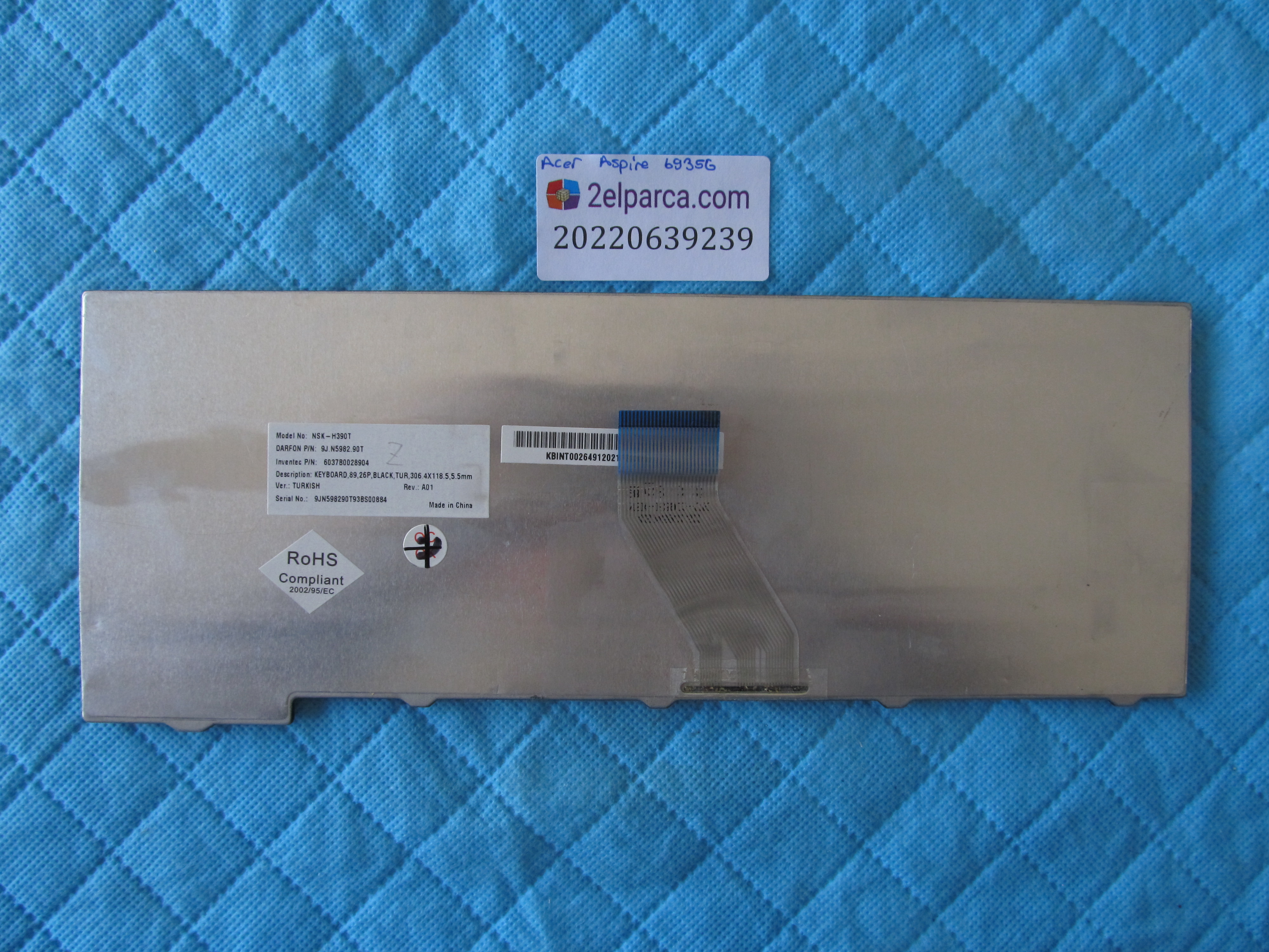 ACER Acer aspire 6935g tr q klavye orjinal ürün küçük görsel 2