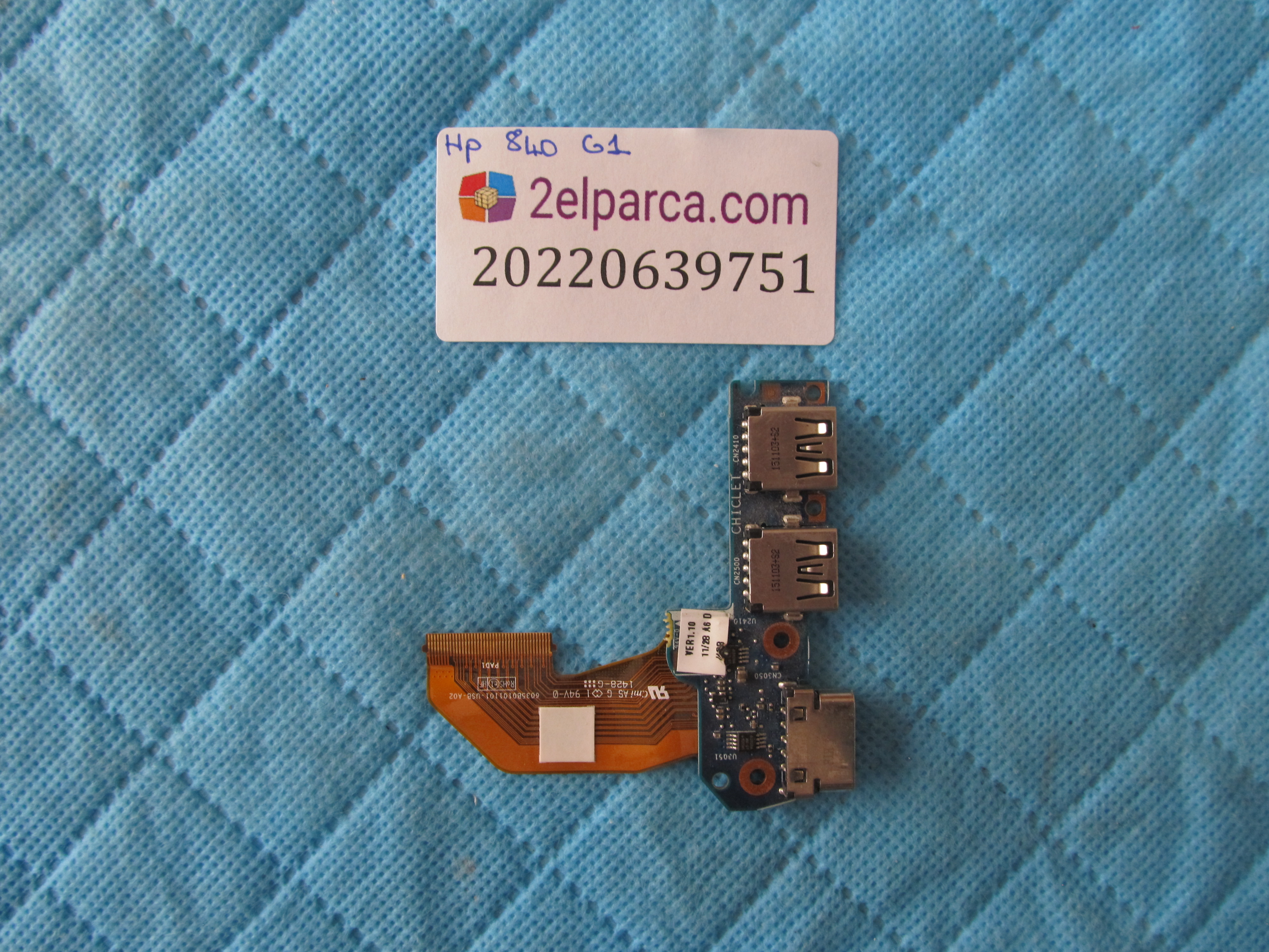 Hp elitebook 840 g1 usb ve vga board orjinal ürün