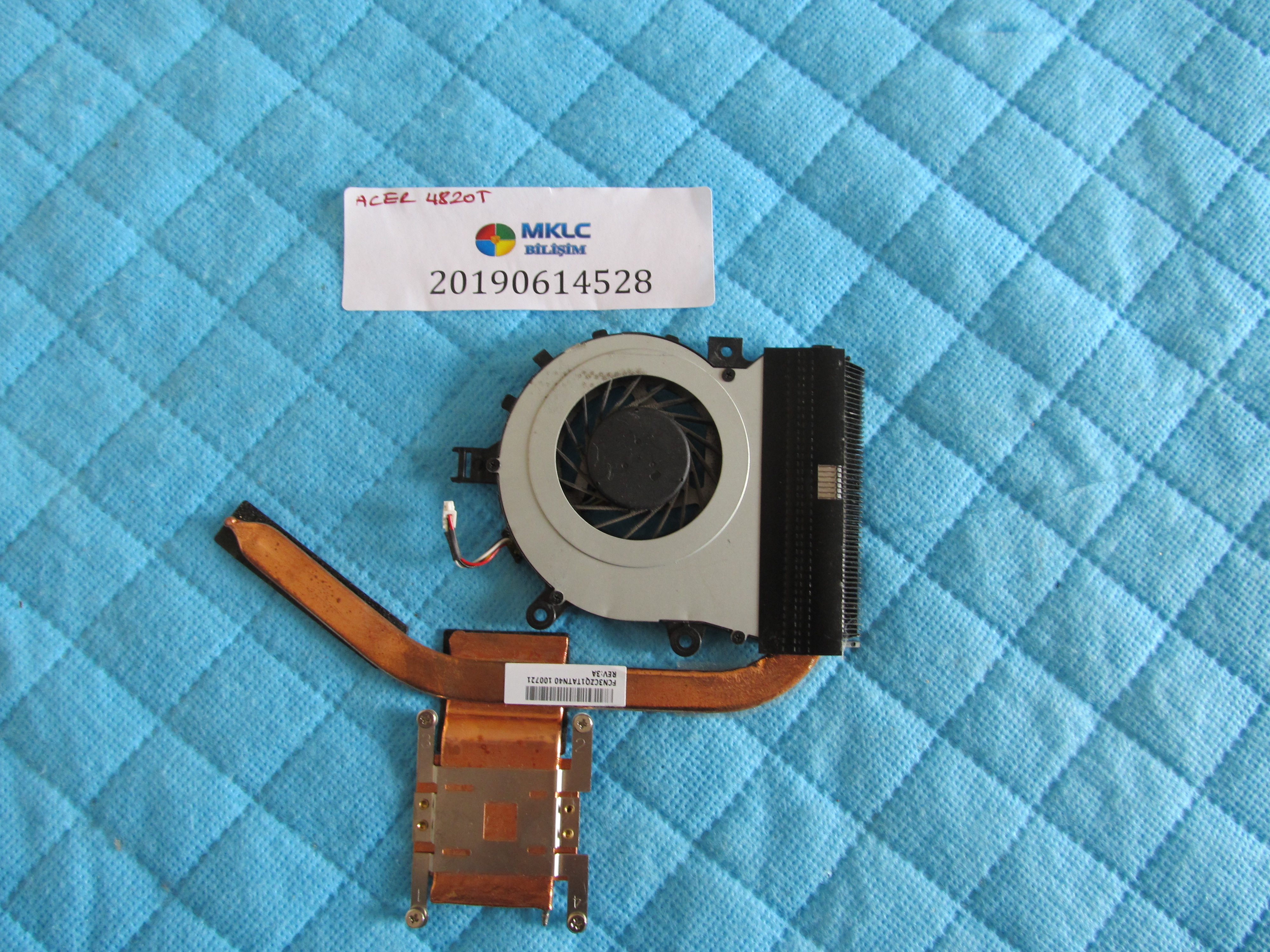 Acer 4820t fan bakir soğutucu (heatsink) orjinal ürün