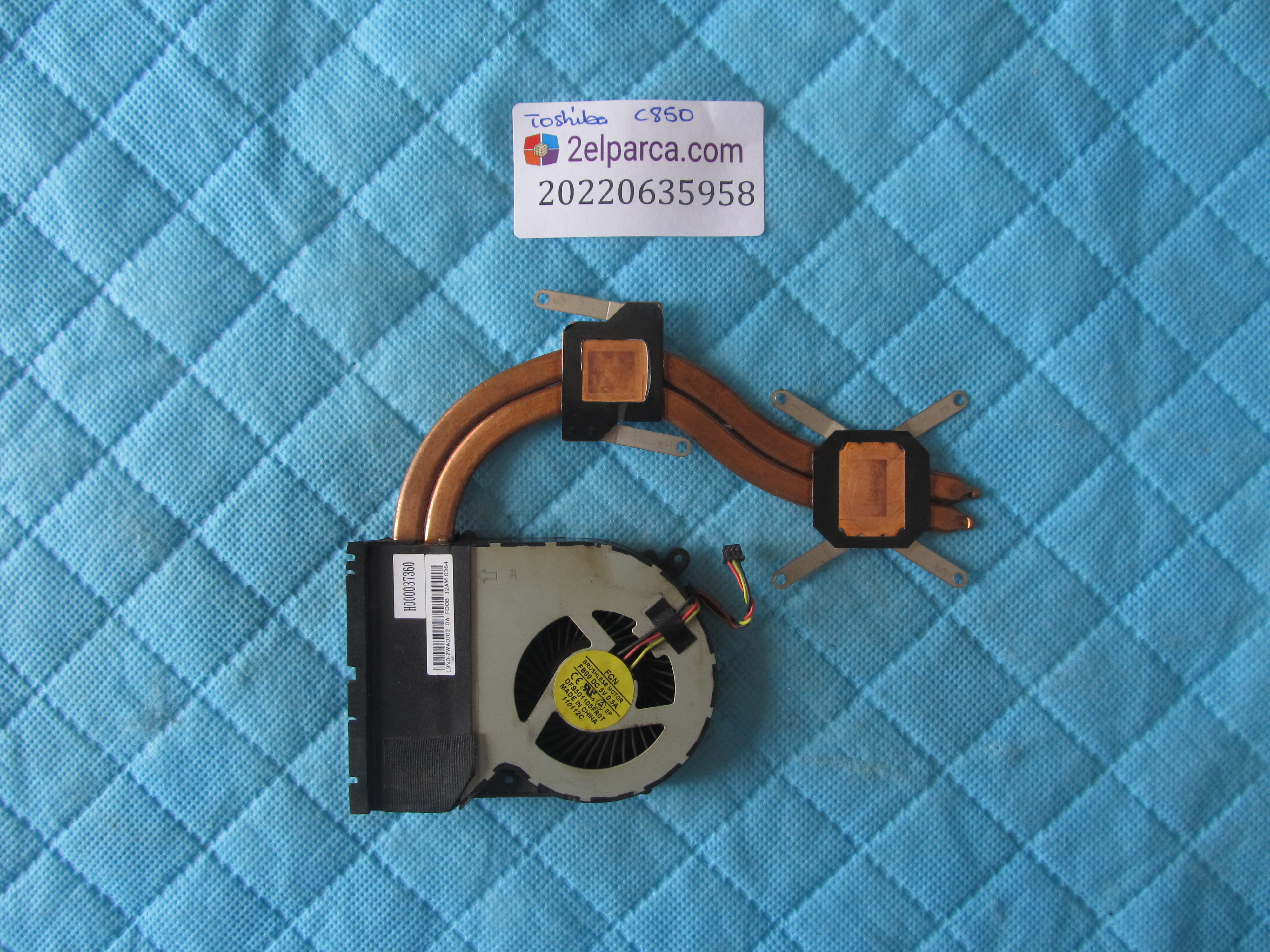 TOSHİBA Toshiba c850 fan bakir soğutucu (heatsink) orjinal ürün küçük görsel 2