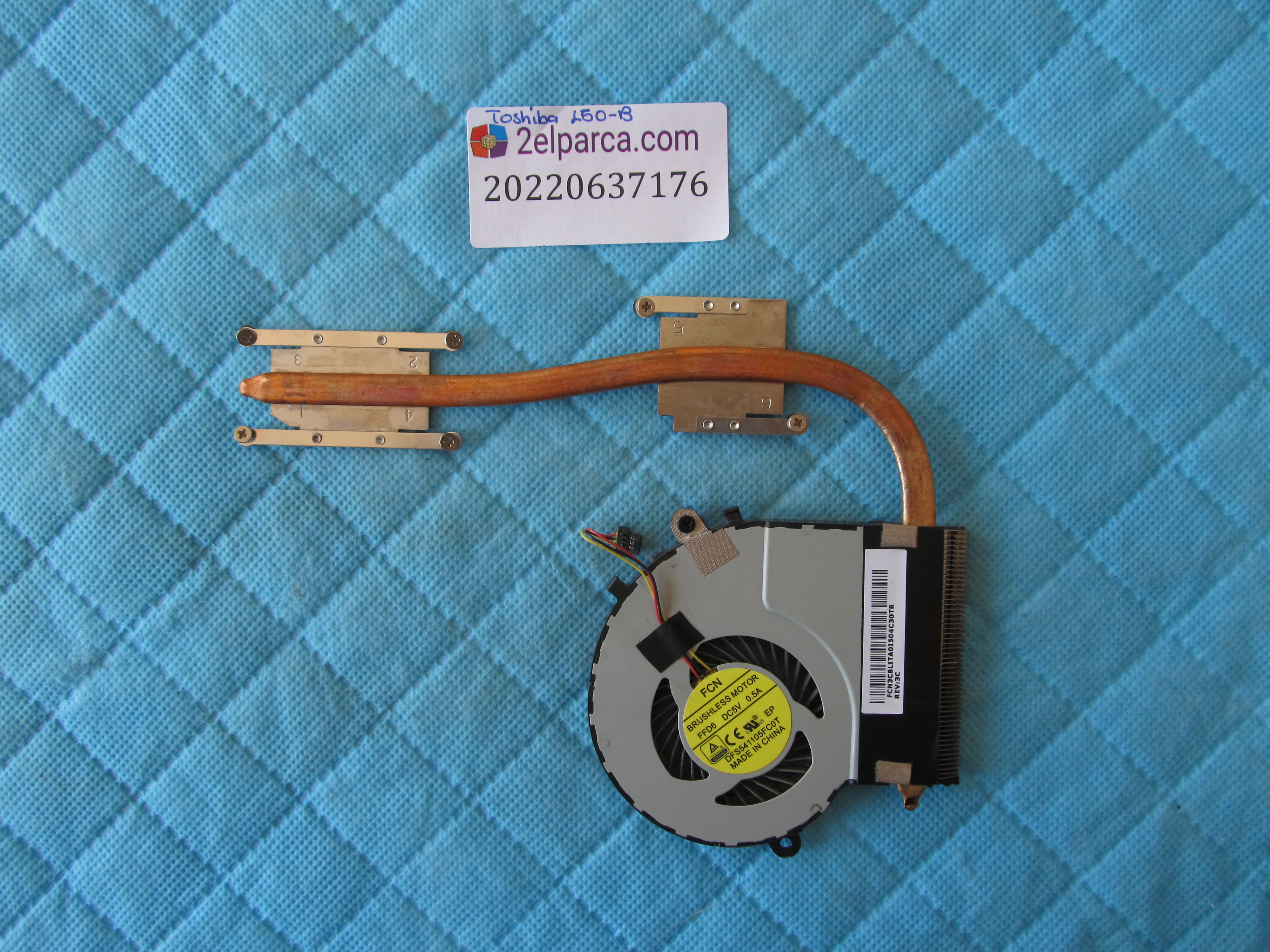 Toshiba l50-b fan soğutucu bakir (heatsink) orjinal ürün