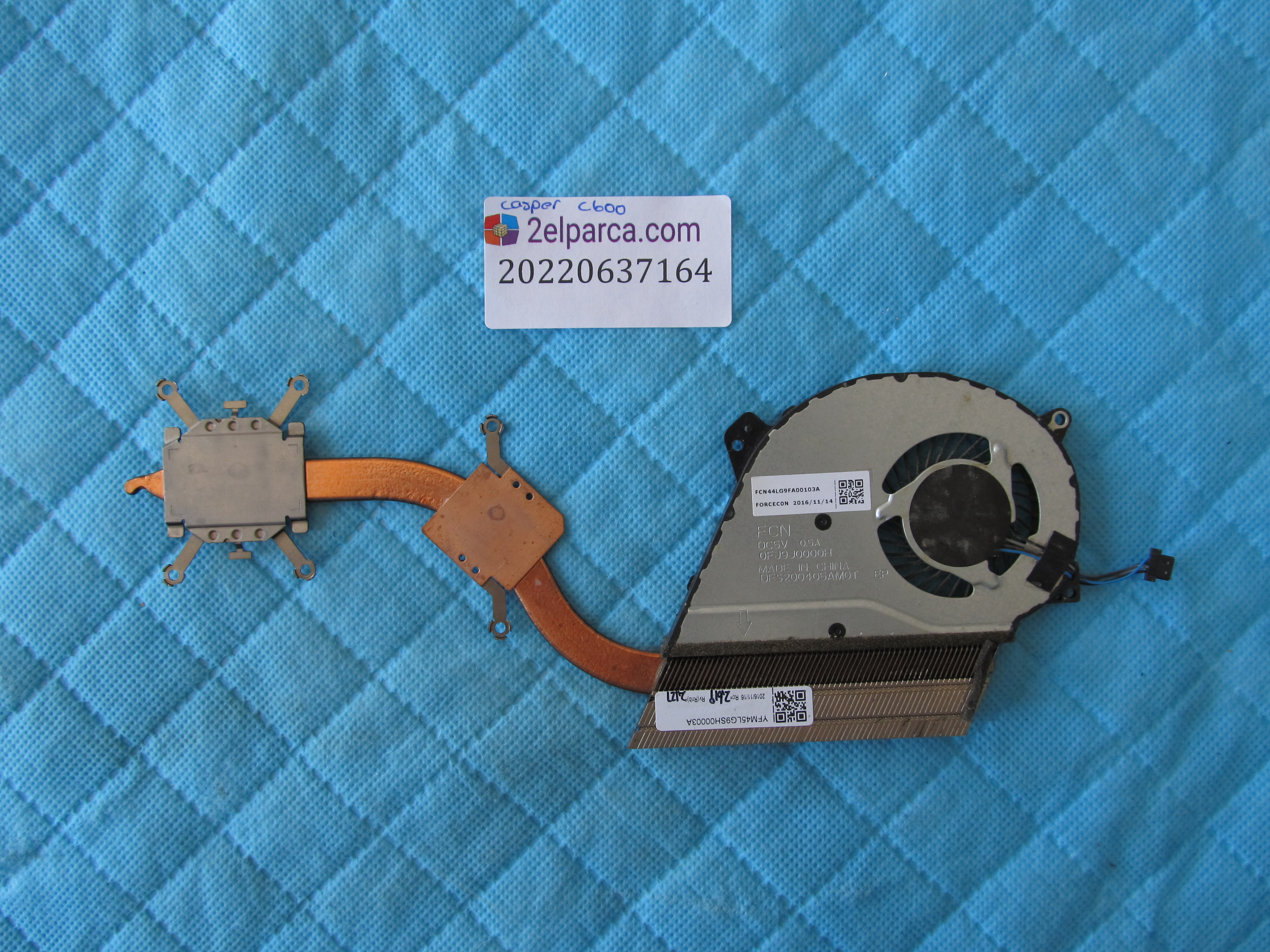CASPER Casper c600 fan bakir soğutucu (heatsink) orjinal ürün küçük görsel 2