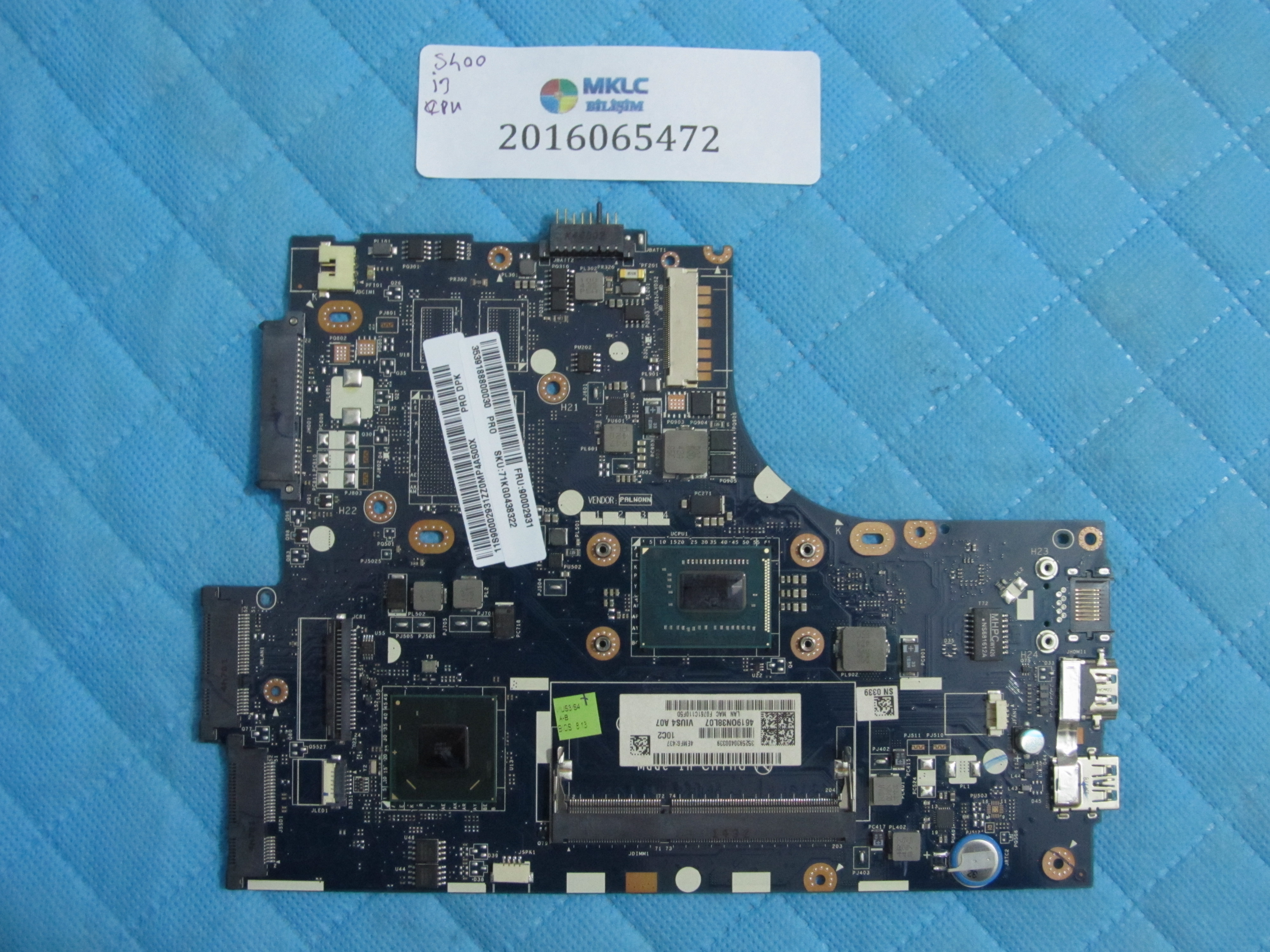 Lenovo s400 anakart la-8951p anakart onboard ekran kartli i3 cpu