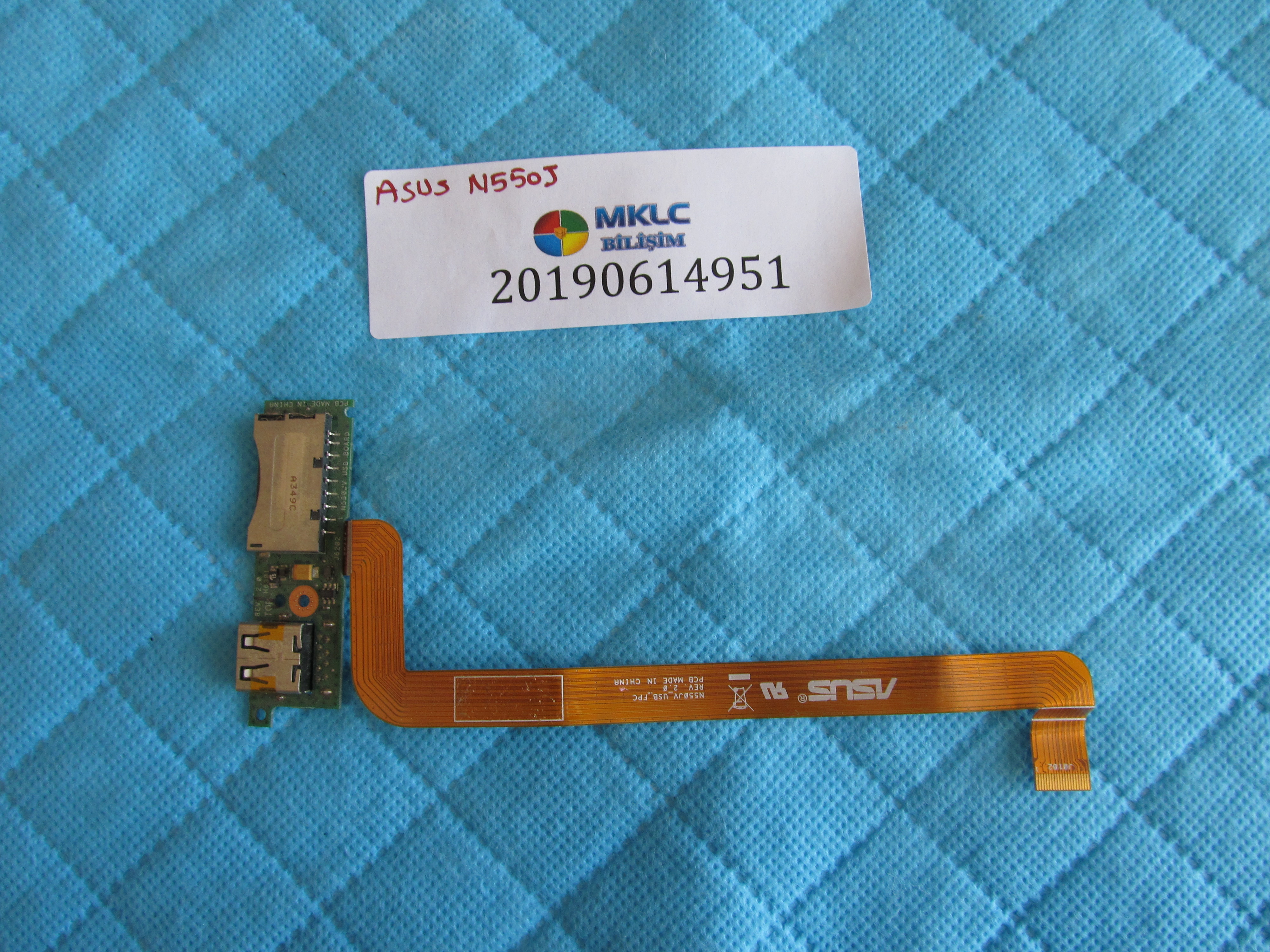 Asus n550j usb port flex ve kart okuyucu orjinal ürün
