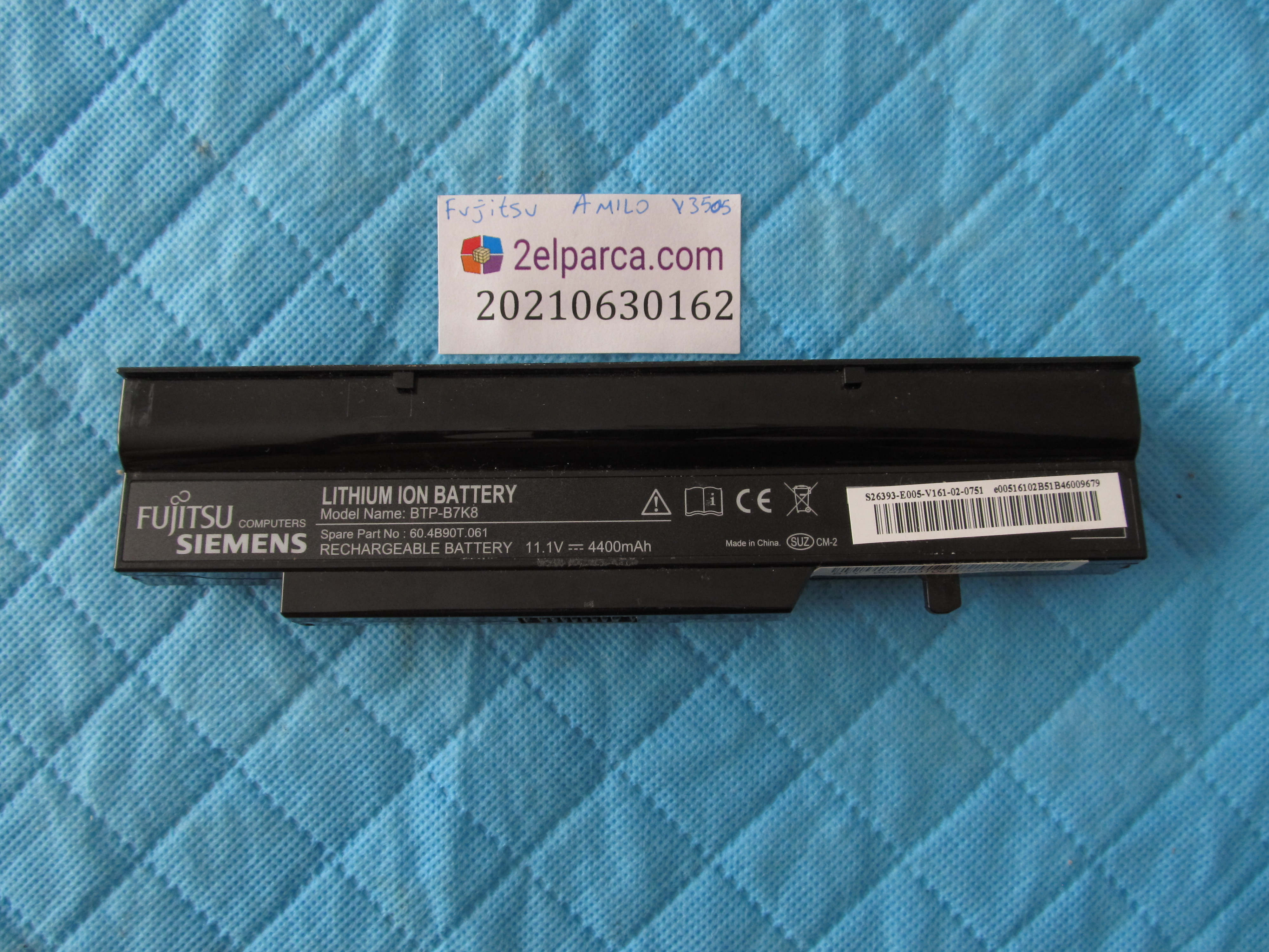 FUJİTSU Fujitsu amilo v3505 orjinal batarya btp-b7k8 11.1volt 4400mah 2 saat üzeri şarj süresi orijinal ürün küçük görsel 2