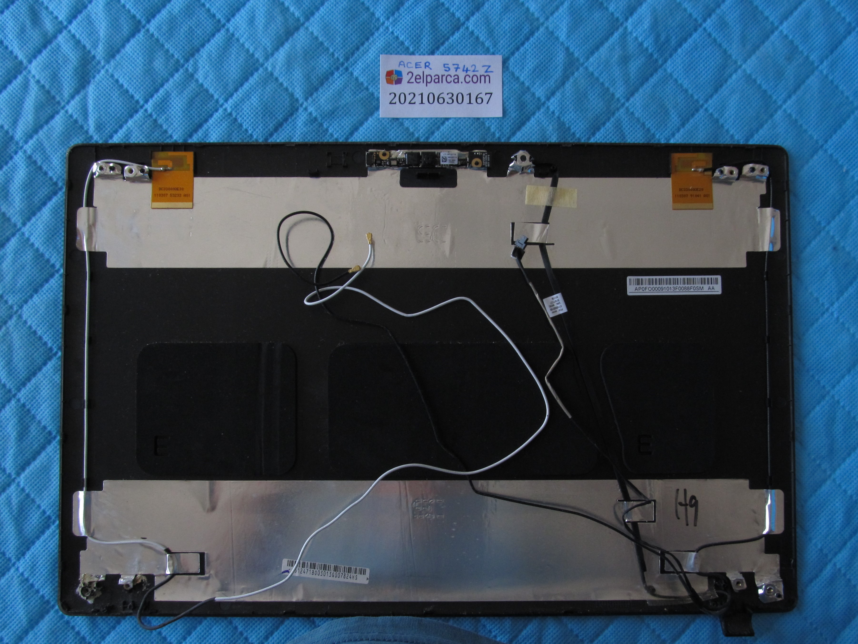 ACER Acer 5742z arka kapak lcd back cover (2 vida yeri tamirli) küçük görsel 2