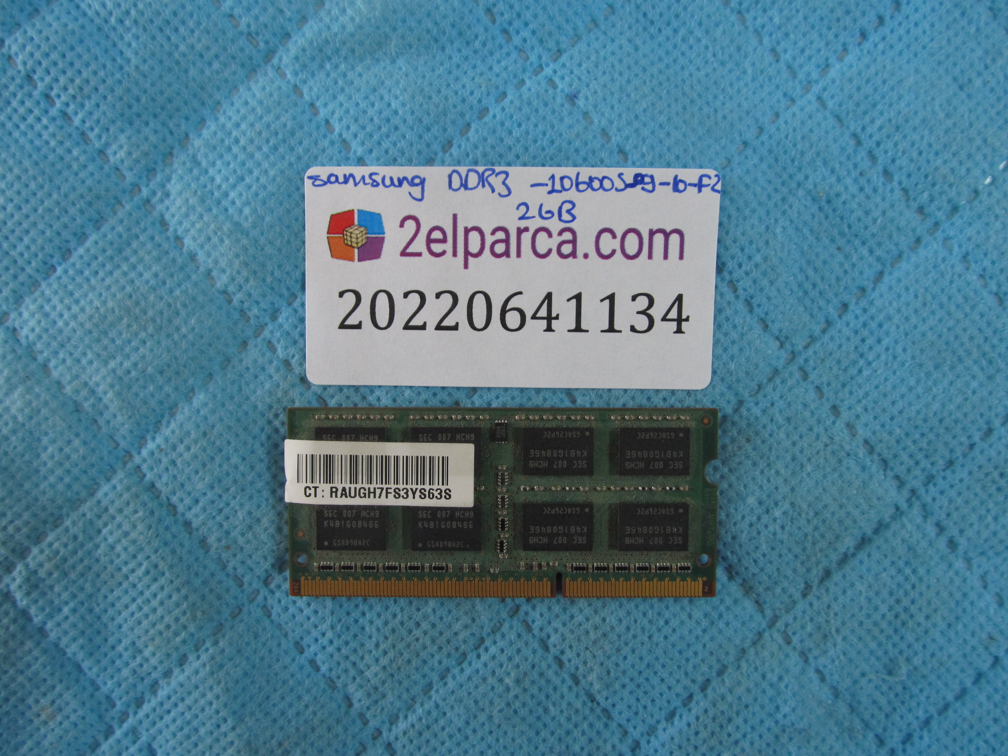 SAMSUNG Samsung ddr3-10600s-09-10-f2 ram 2gb bellek orjinal ürün küçük görsel 2