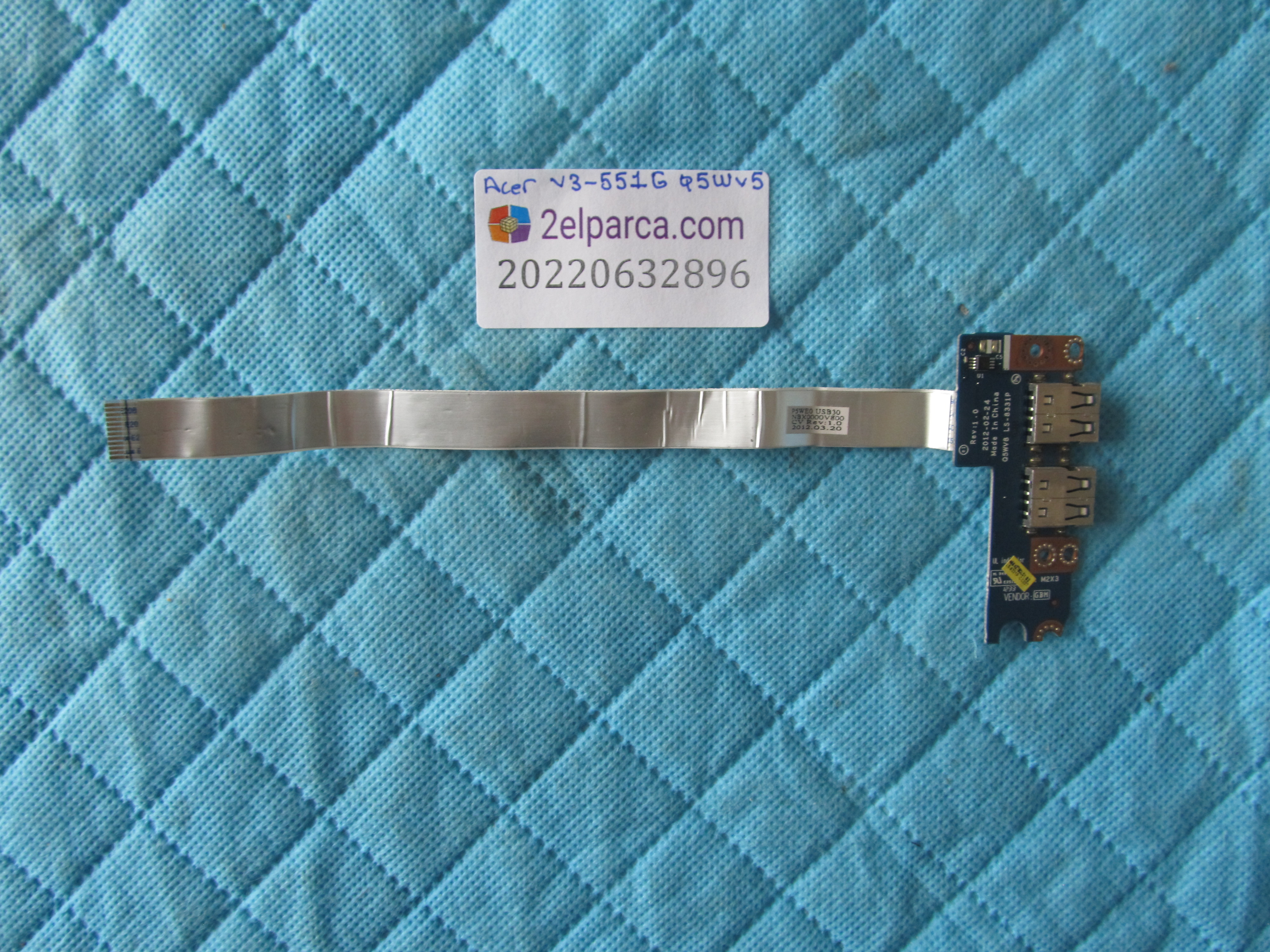 ACER Acer v3-551g usb kart flex dahil orjinal ürün küçük görsel 2
