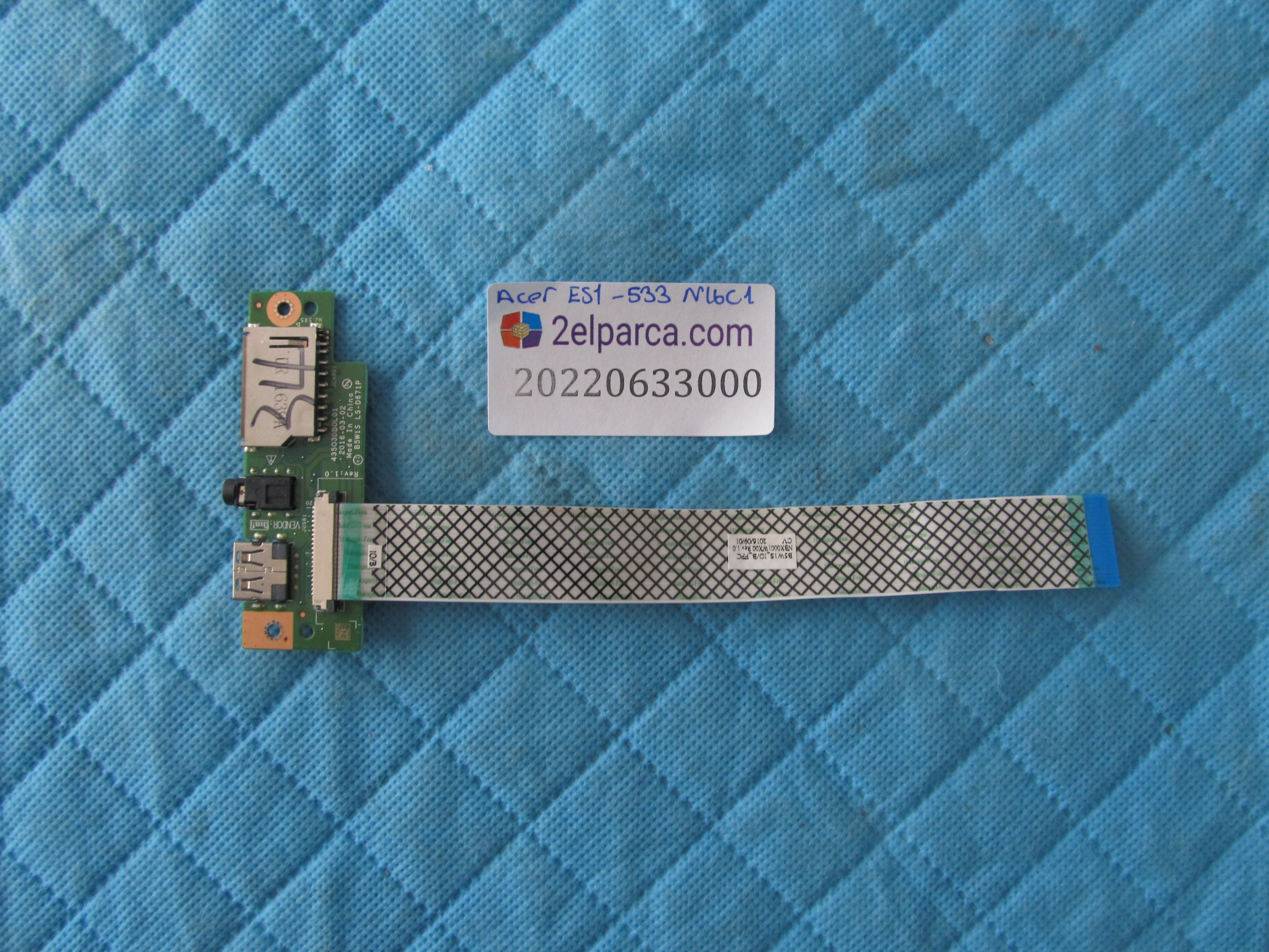 ACER Acer es1-533 usb kart ses kart flex dahil orjinal ürün küçük görsel 2
