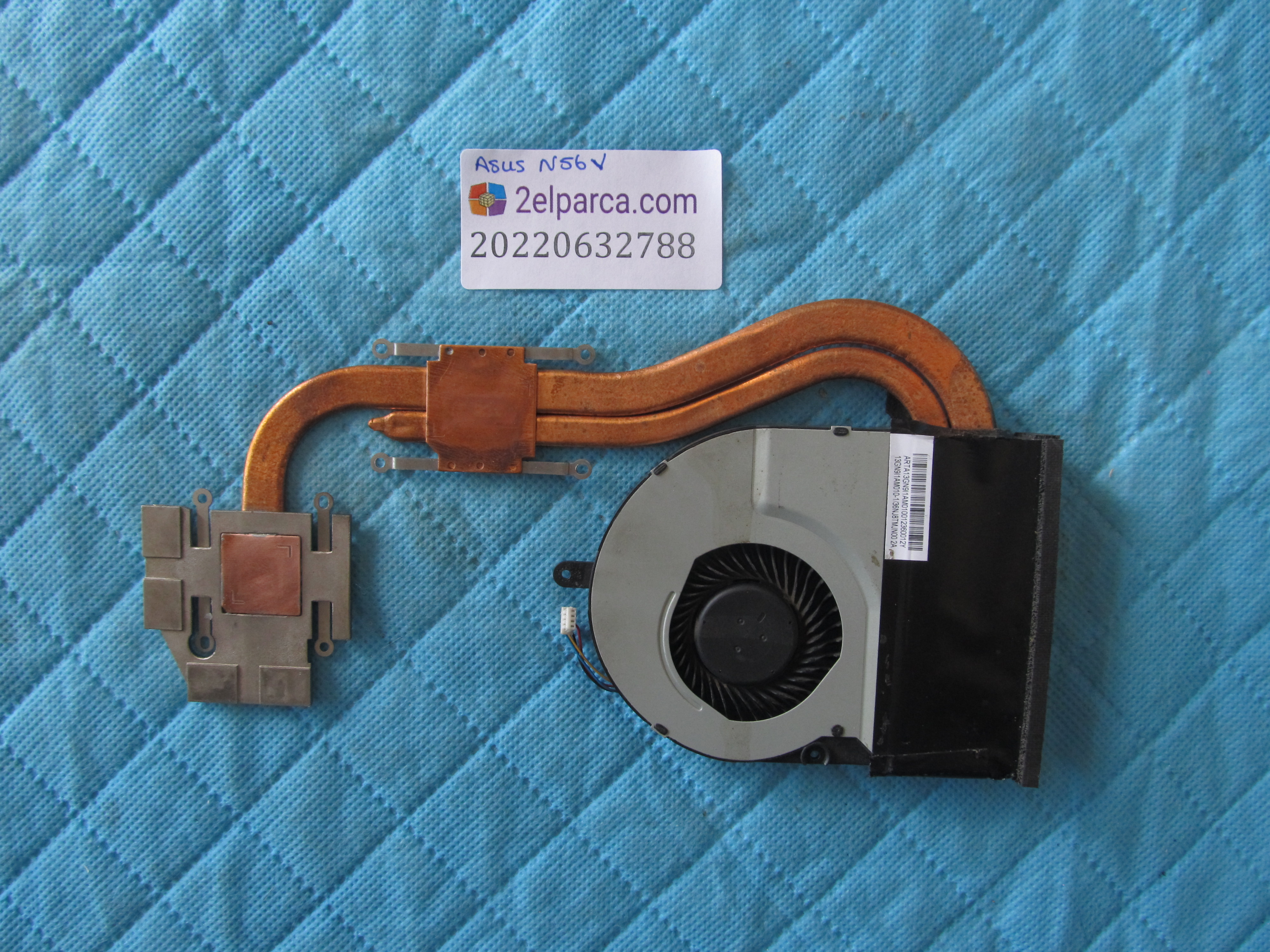ASUS Asus n56v soğutucu bakir heatsink fan arizali orjinal ürün küçük görsel 2