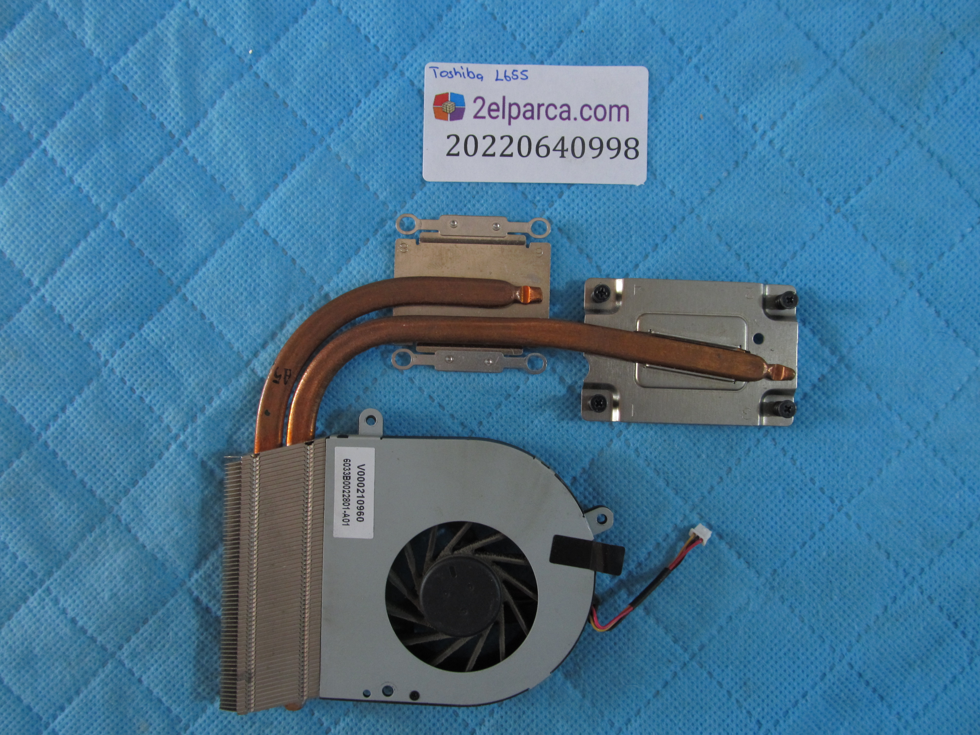 Toshiba l655 fan bakir soğutucu (heatsink) orjinal ürün