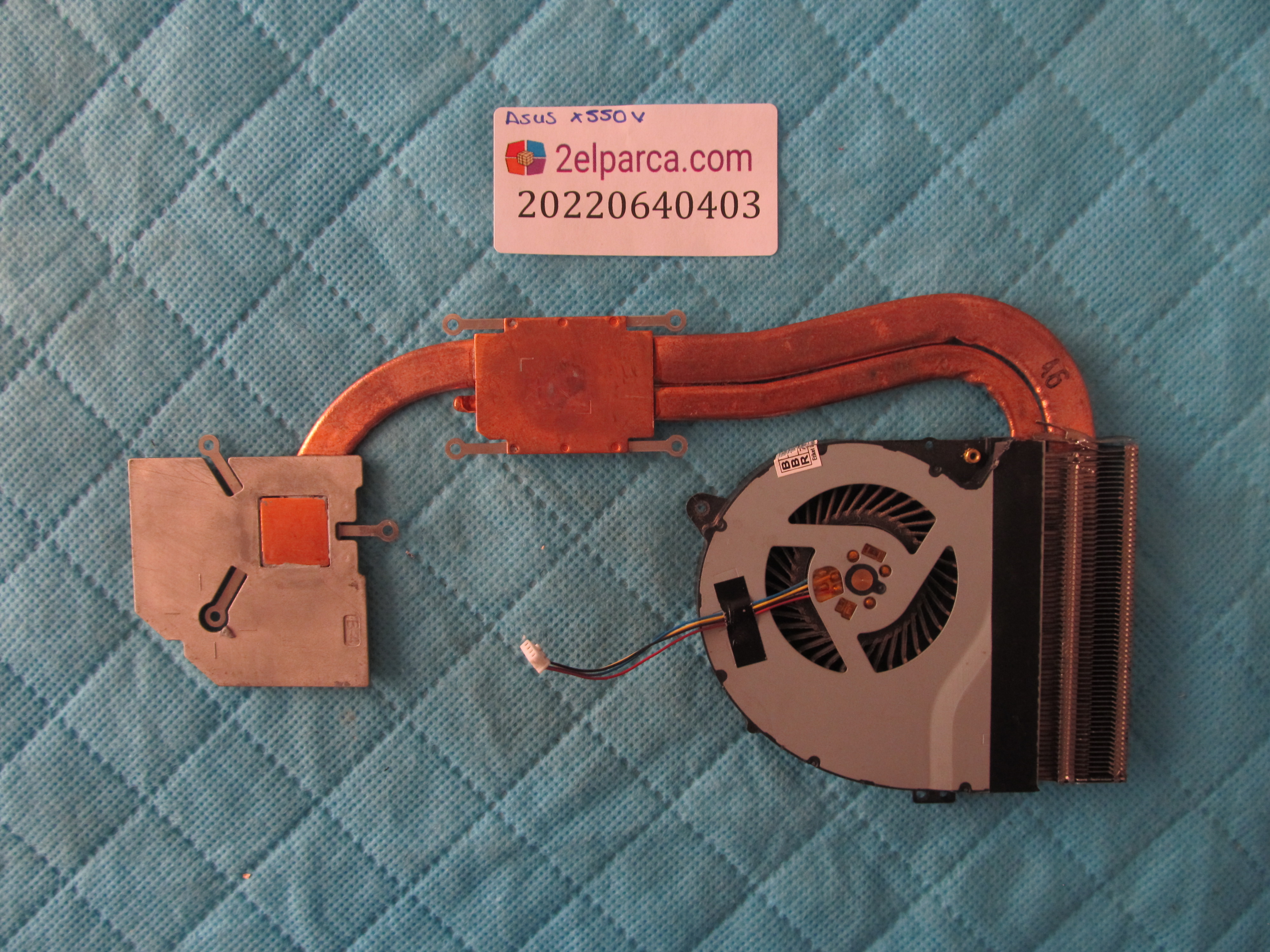ASUS Asus x550v fan bakir soğutucu (heatsink) orjinal ürün küçük görsel 2